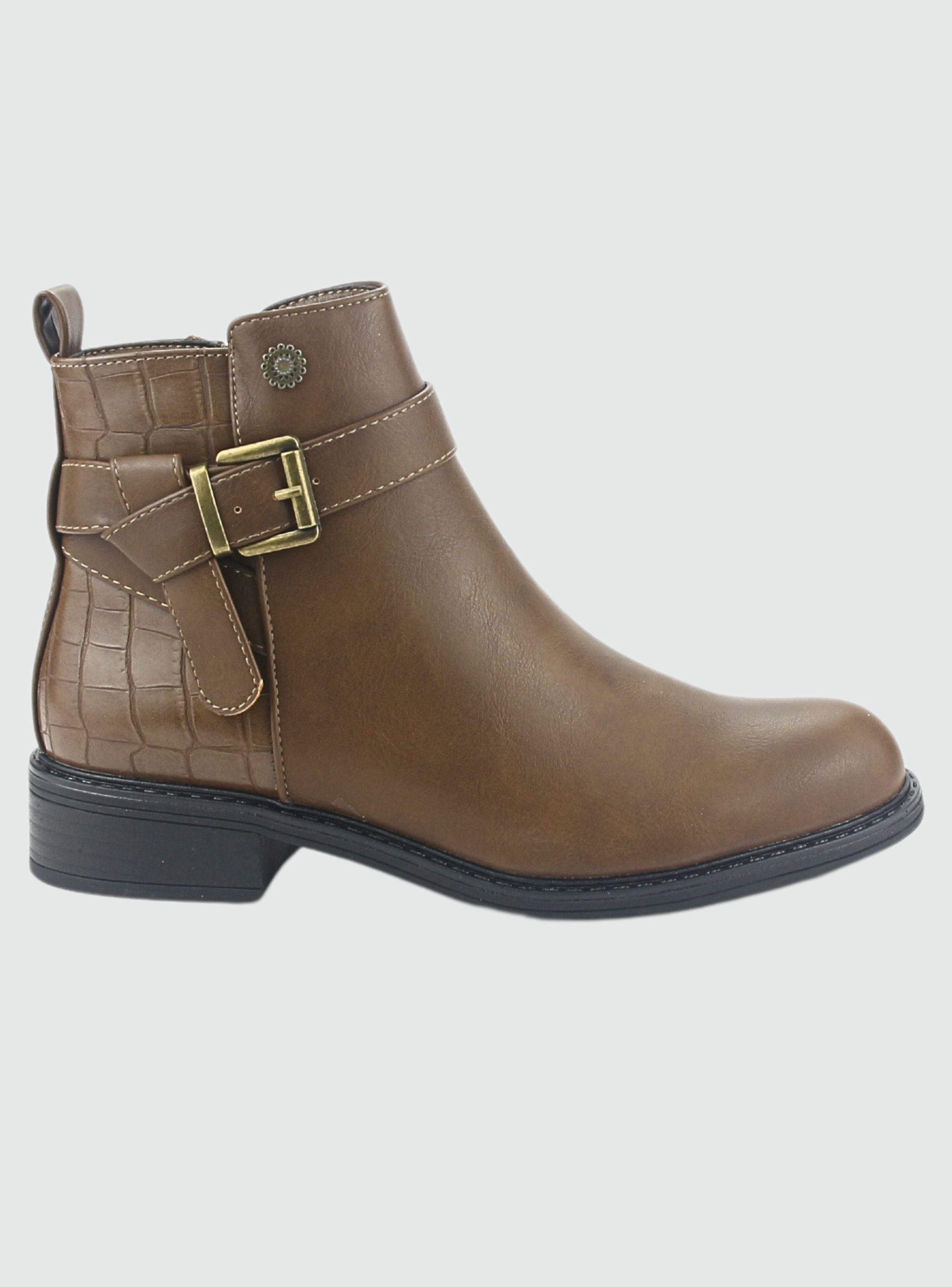 Botin Chalada Mujer Traffa-51 Taupe Casual-0