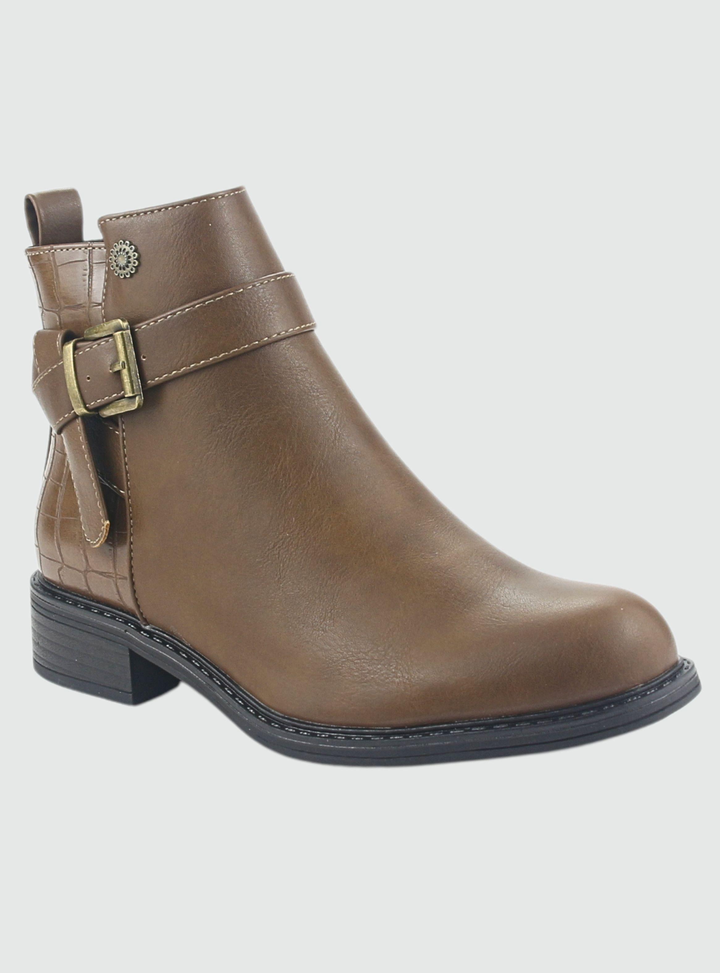 Botin Chalada Mujer Traffa-51 Taupe Casual-2