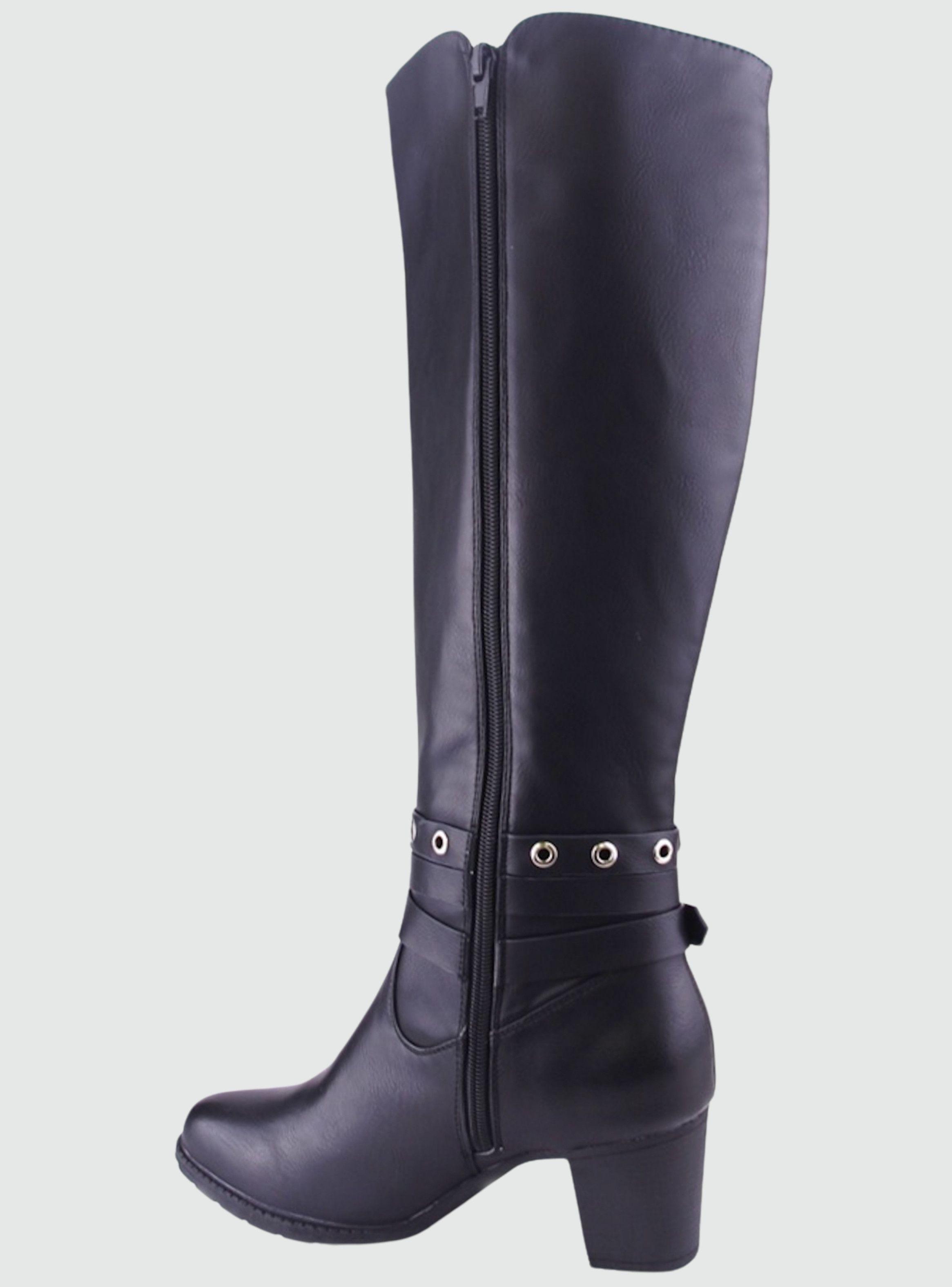 Bota Chalada Mujer Ceta-23 Negro Casual-1