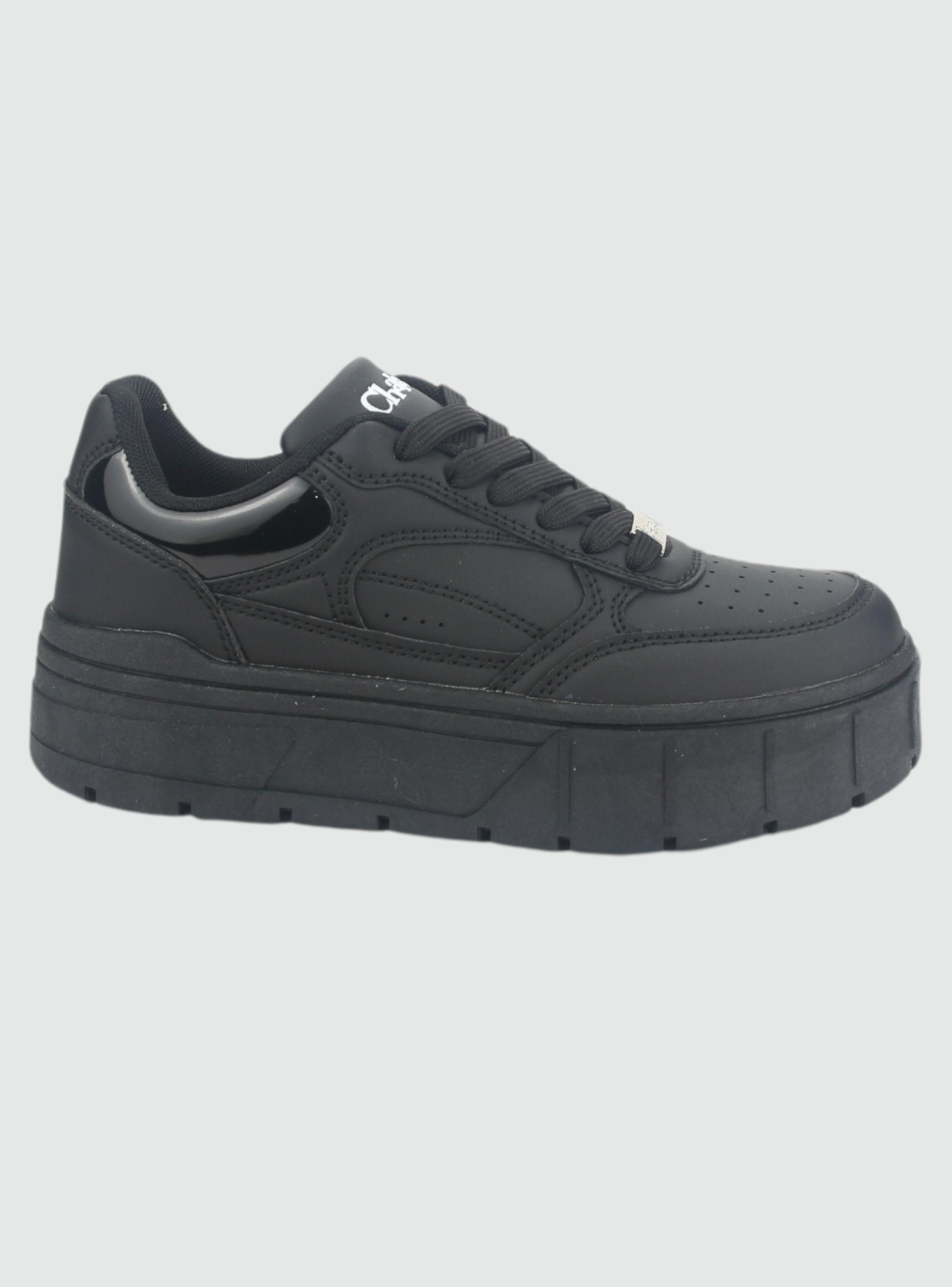 Zapatilla Chalada Mujer Troya-1 Negro Urbano-0
