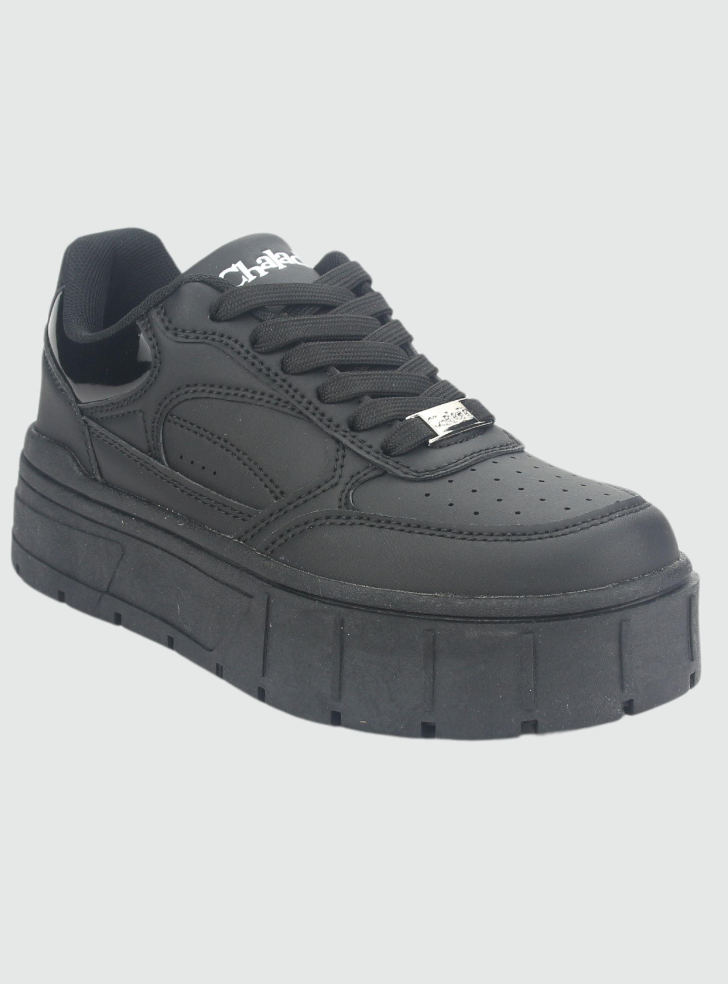 Zapatilla Chalada Mujer Troya-1 Negro Urbano-2