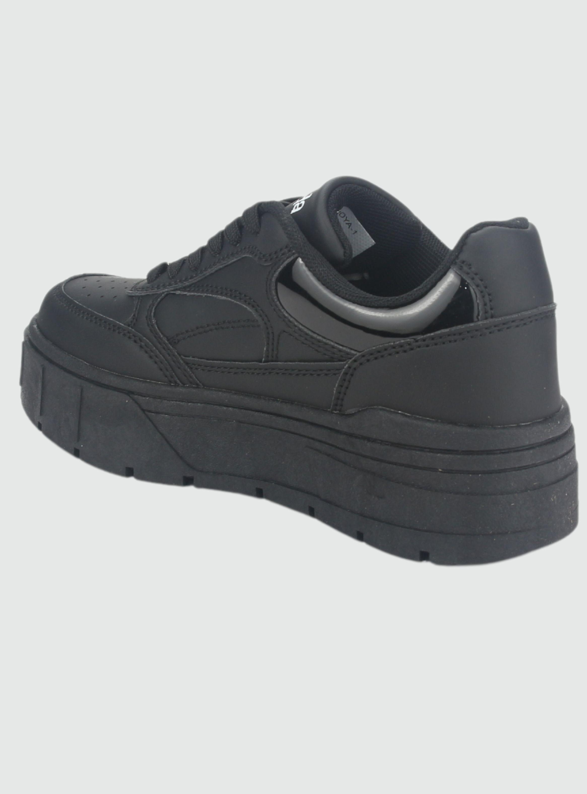 Zapatilla Chalada Mujer Troya-1 Negro Urbano-3