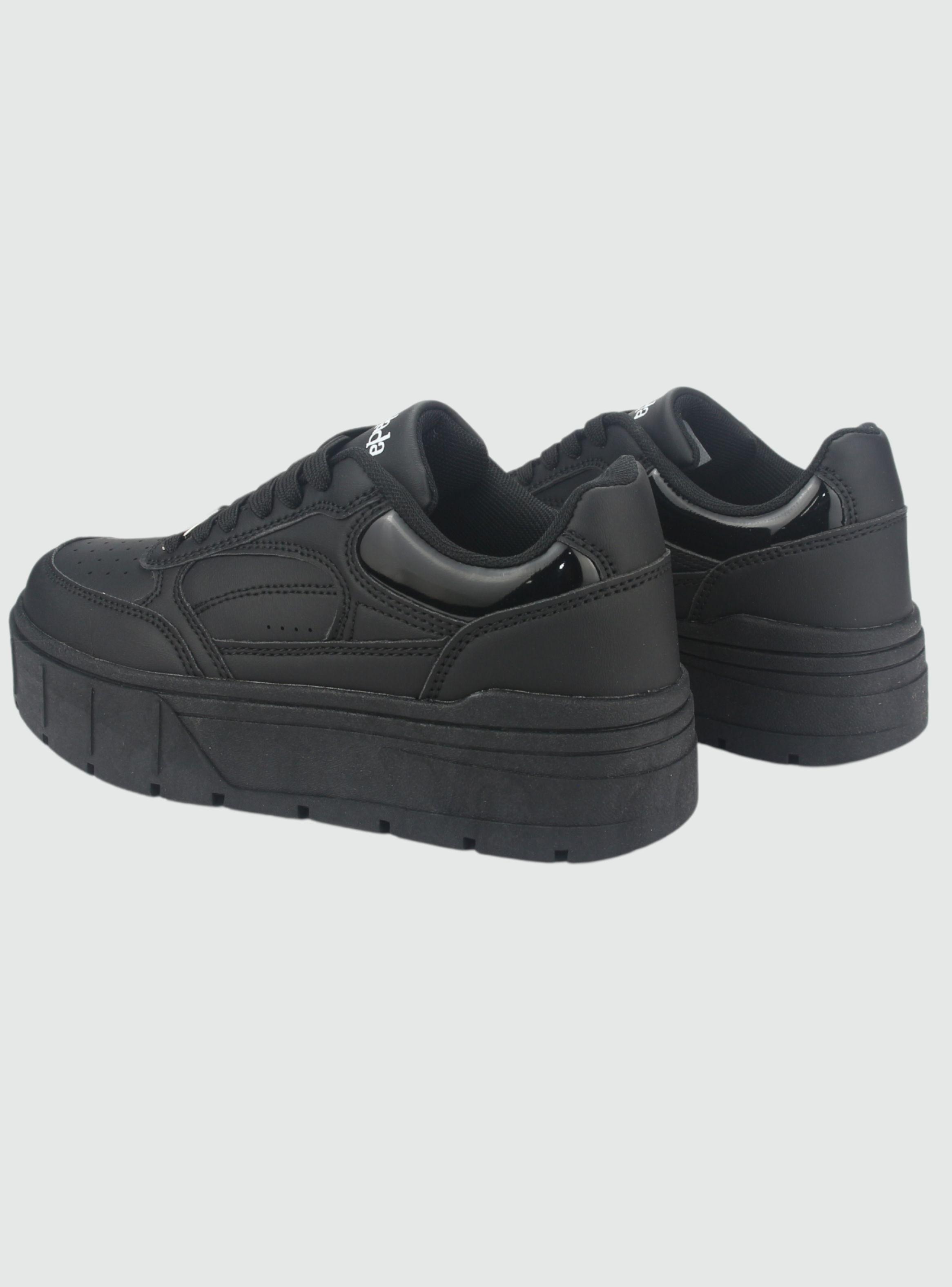 Zapatilla Chalada Mujer Troya-1 Negro Urbano-5