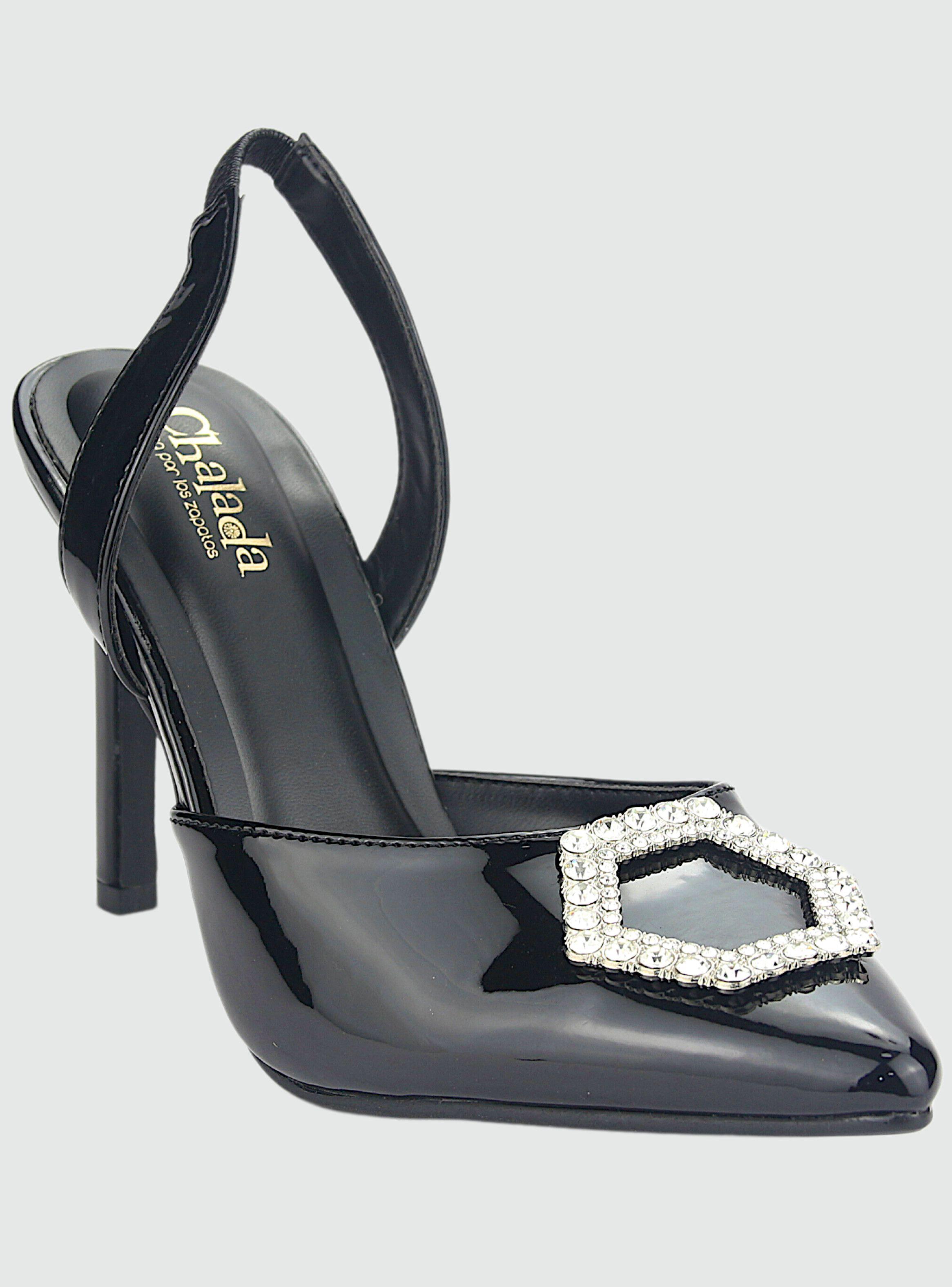 Zapato Chalada Mujer Cristal-4 Negro Casual-2