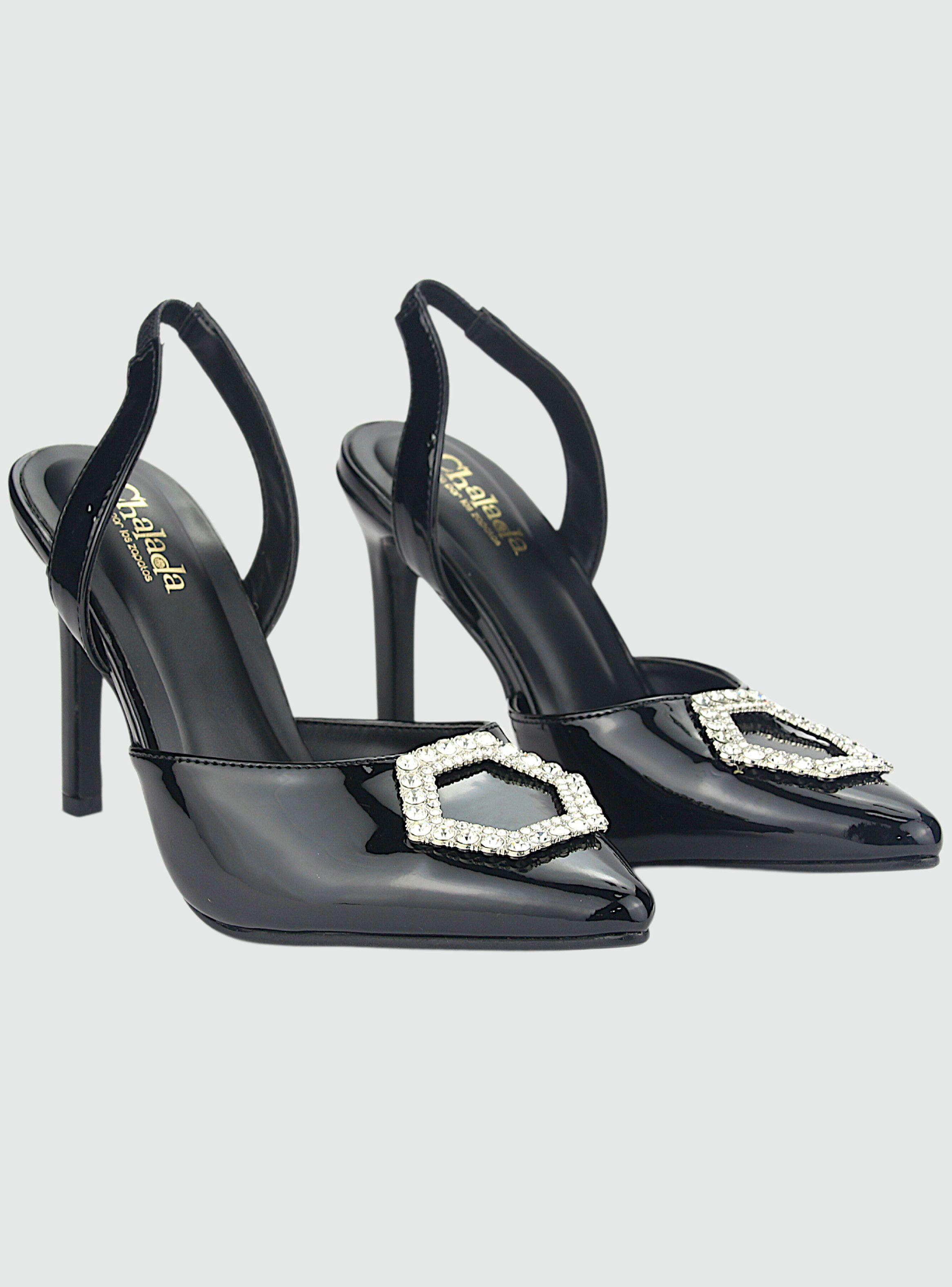Zapato Chalada Mujer Cristal-4 Negro Casual-3