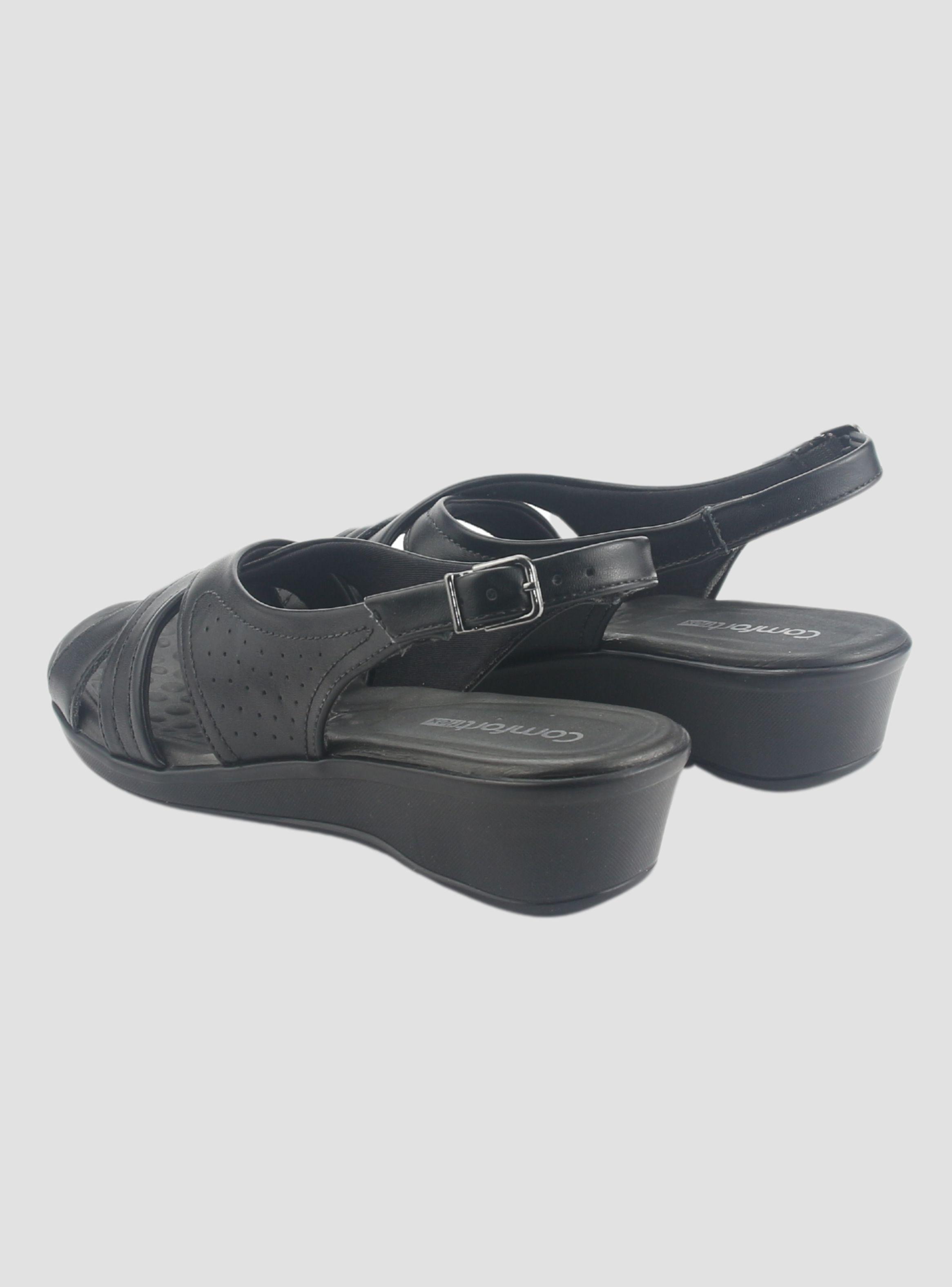 Sandalia Comfortflex Mujer 2472405 Negro Casual-4