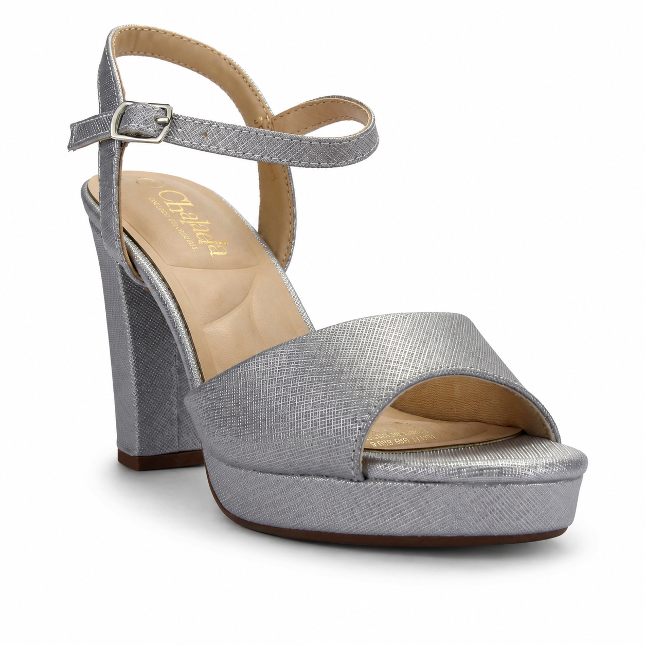 Sandalia de Mujer, Plateada Casual Chalada Voce-1-2