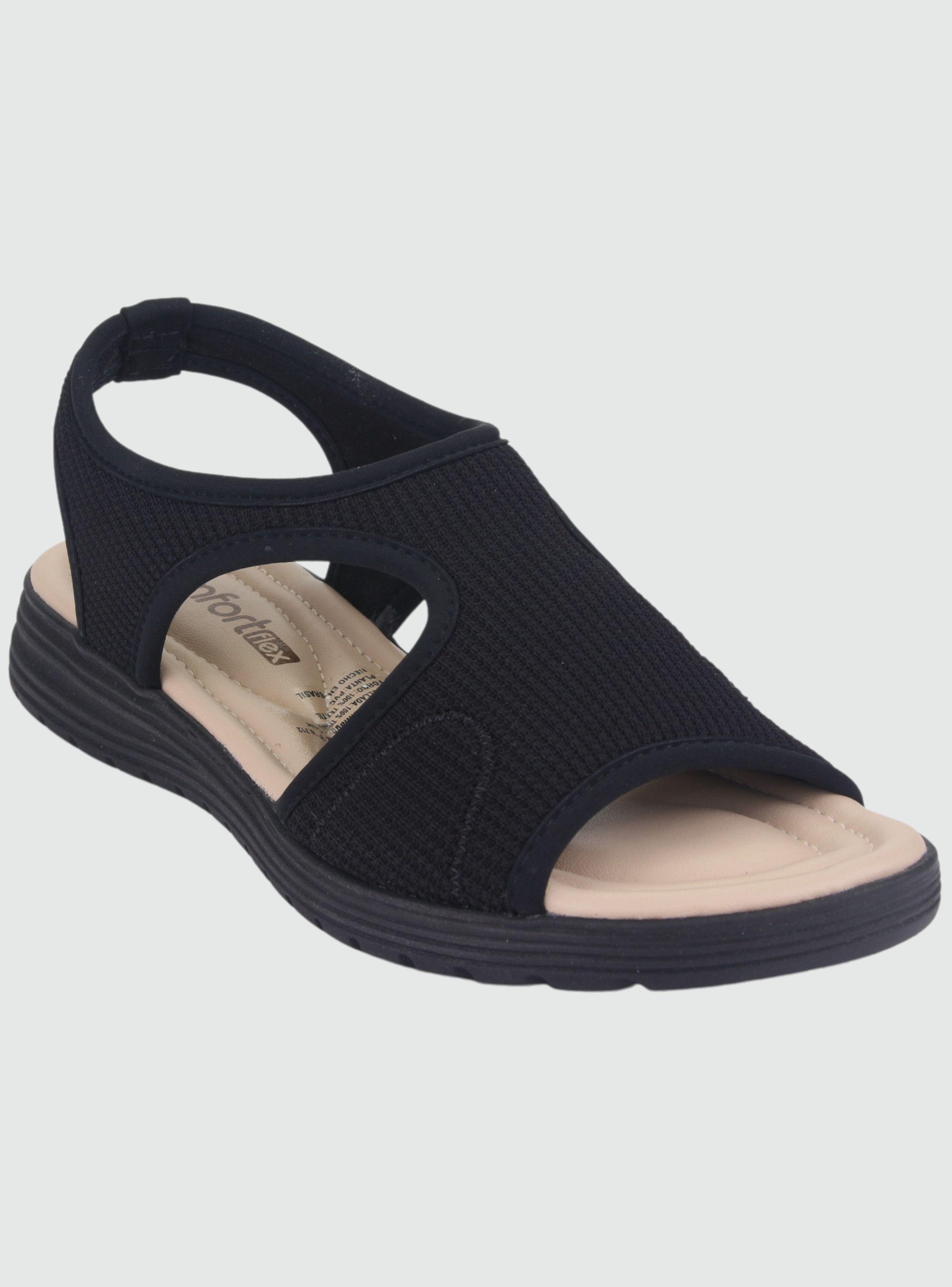 Sandalia Comfortflex Mujer 2251402 Negro Moda-2