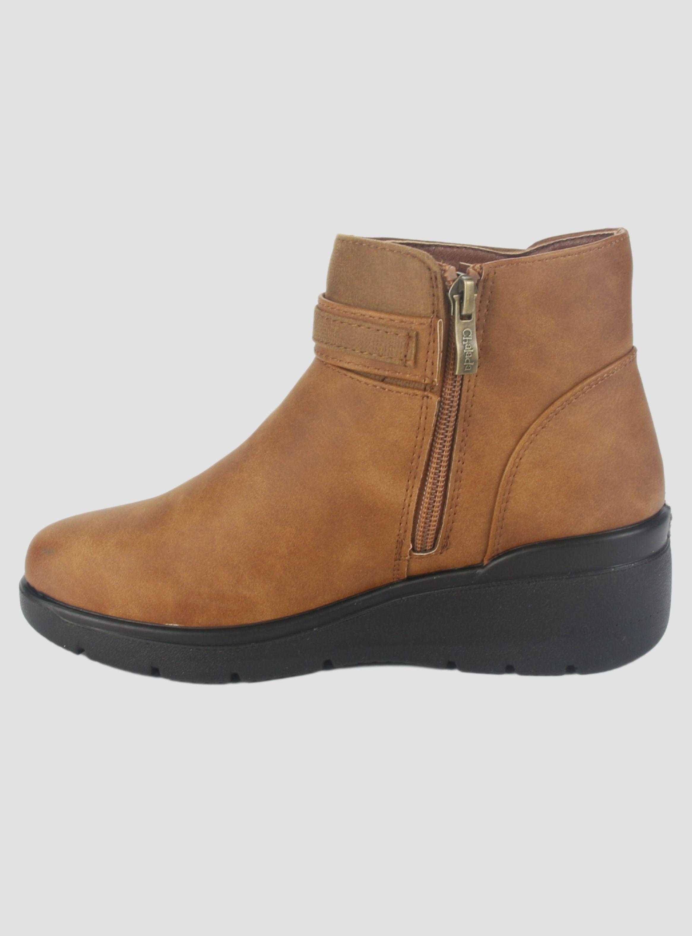 Botin Chalada Mujer Curve-5 Tostado Casual-1