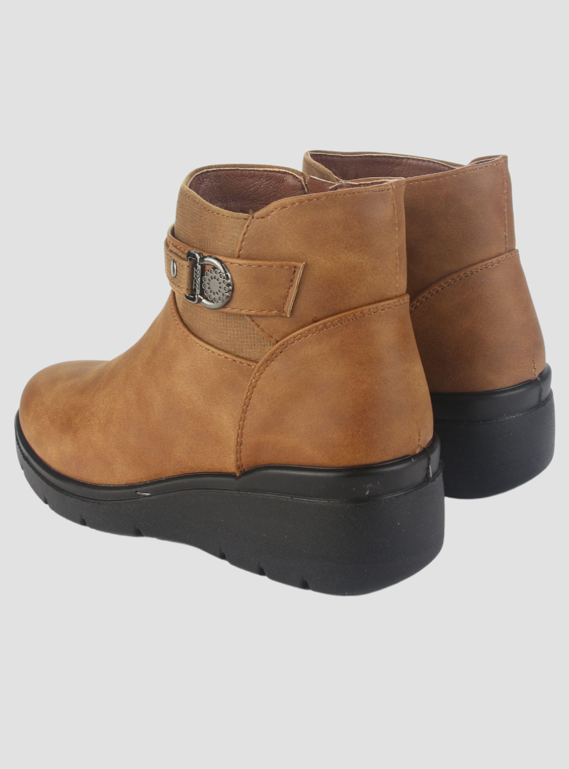 Botin Chalada Mujer Curve-5 Tostado Casual-5