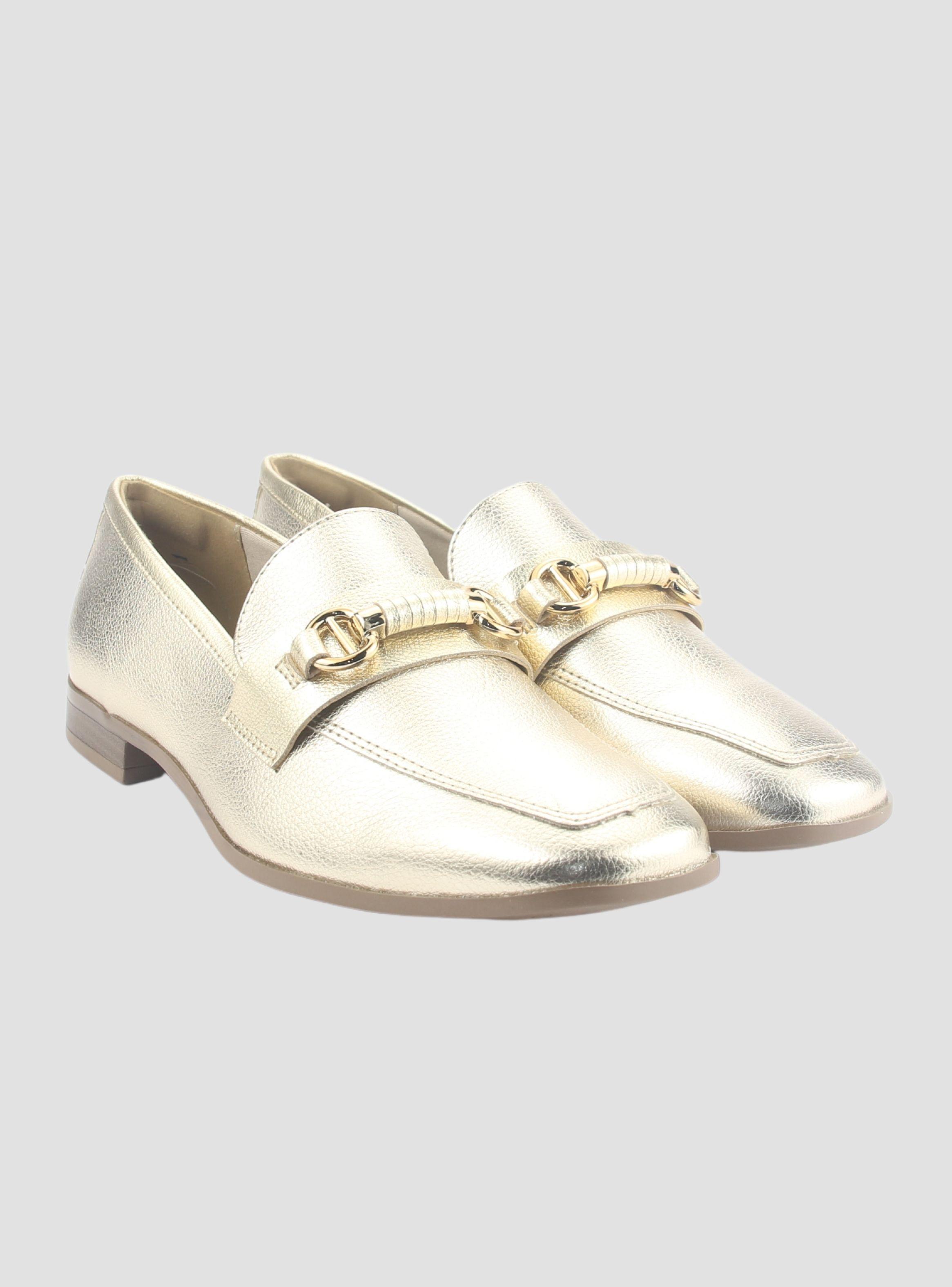 Mocasin Via Marte Mujer 075-009-01 Dorado Casual-4