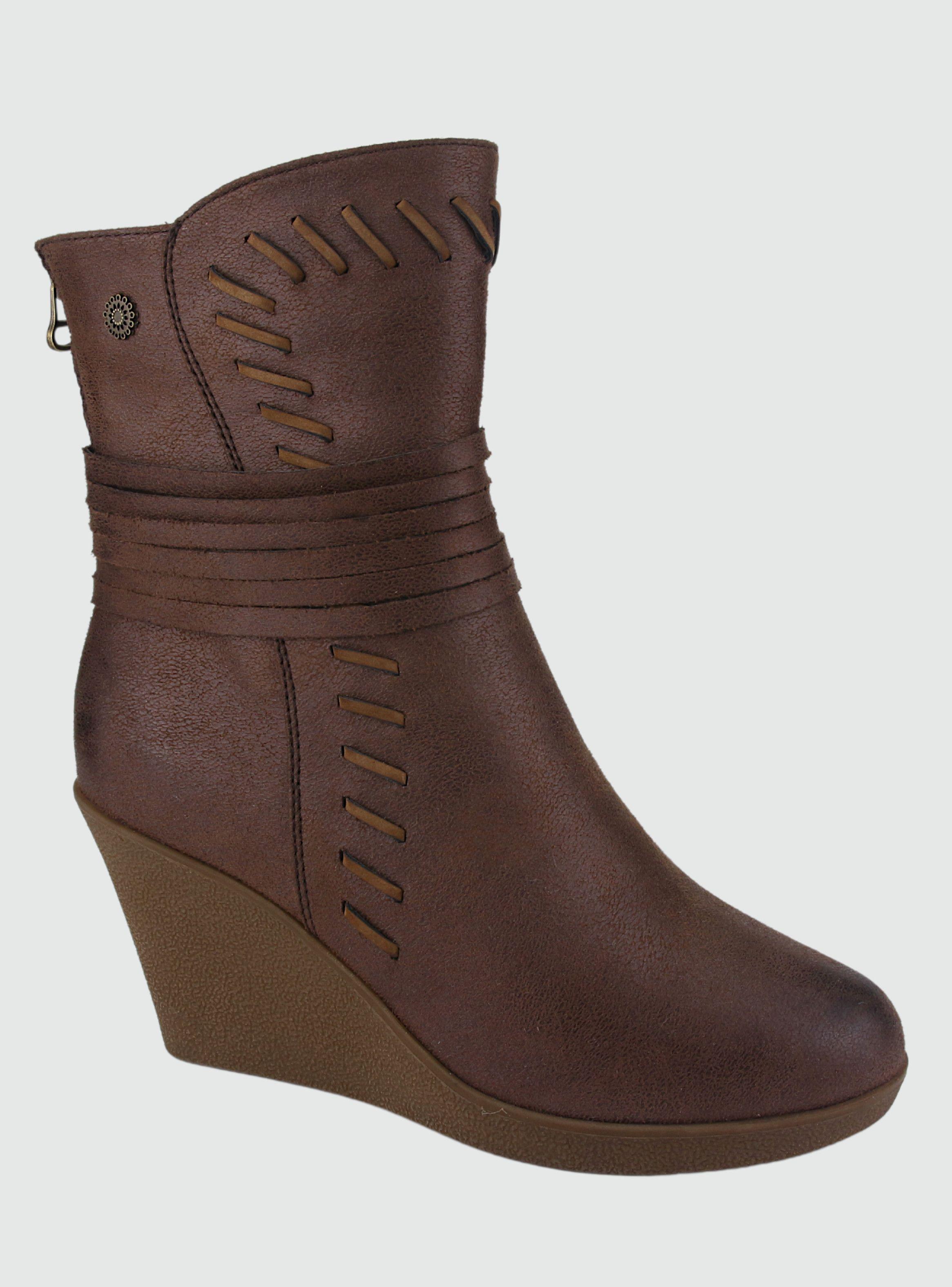 Botin Chalada Mujer Wedge-42 Café Casual-0