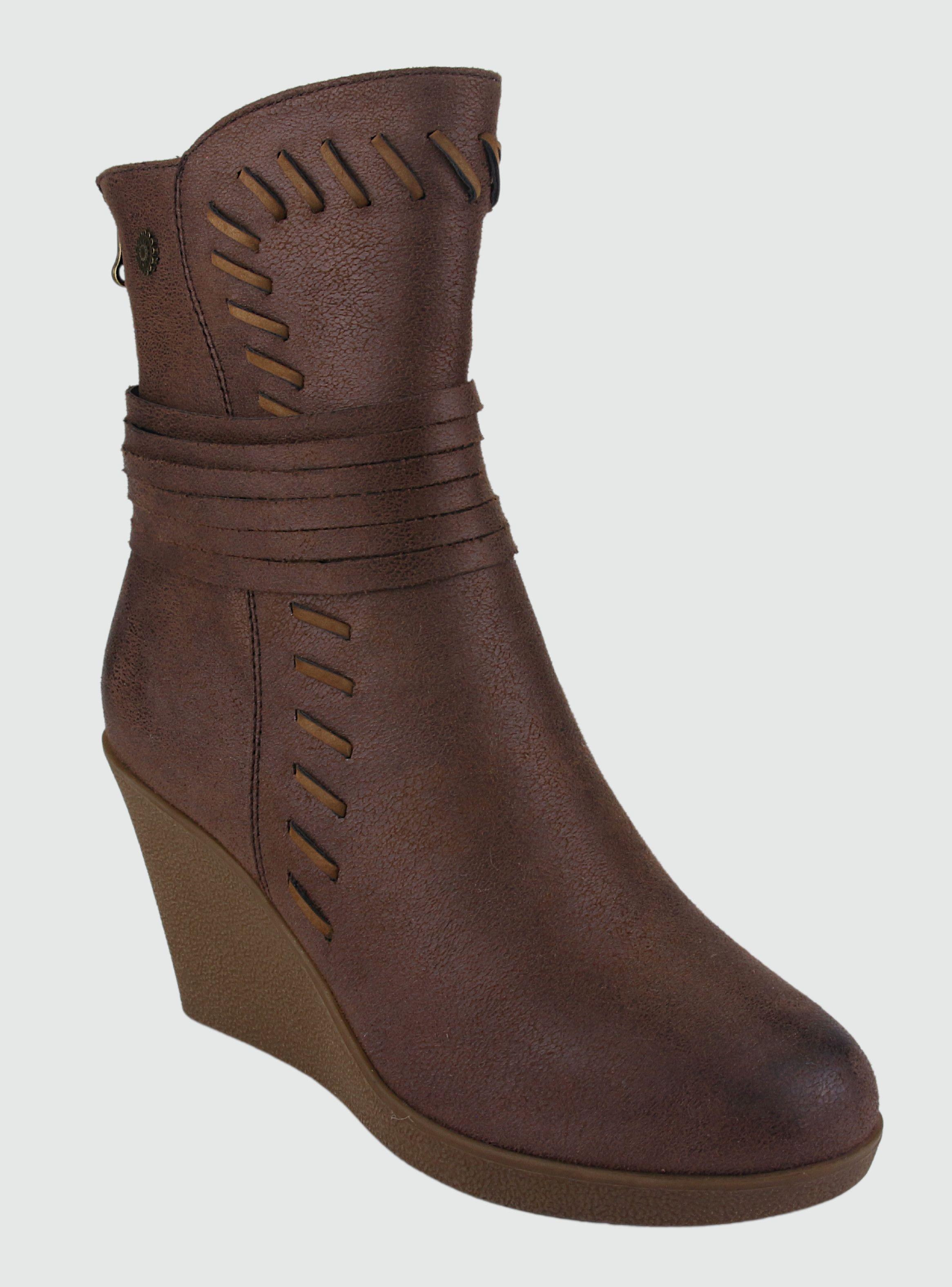 Botin Chalada Mujer Wedge-42 Café Casual-2