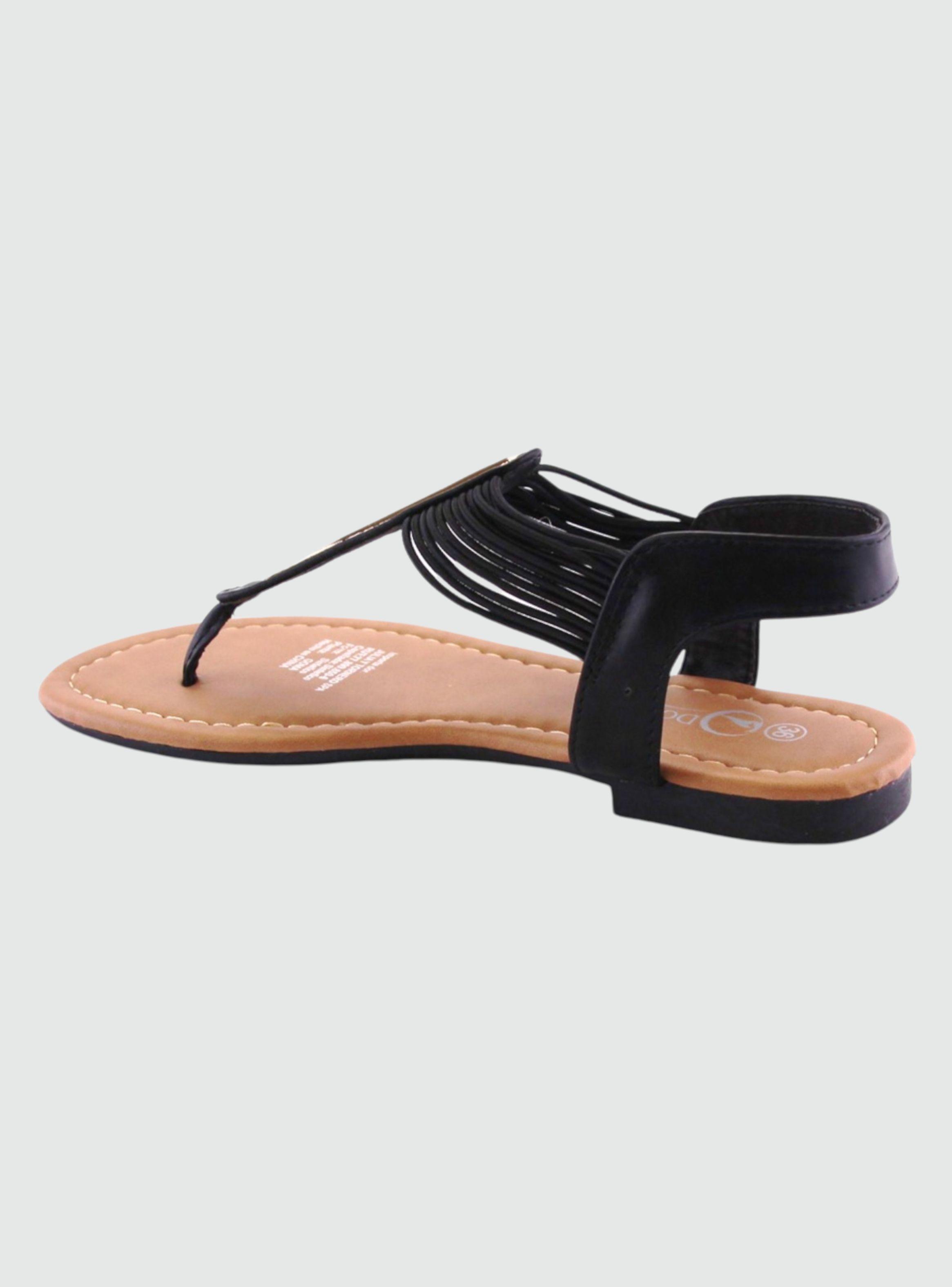 Sandalia Chalada Mujer Call-6 Negro Plano-1