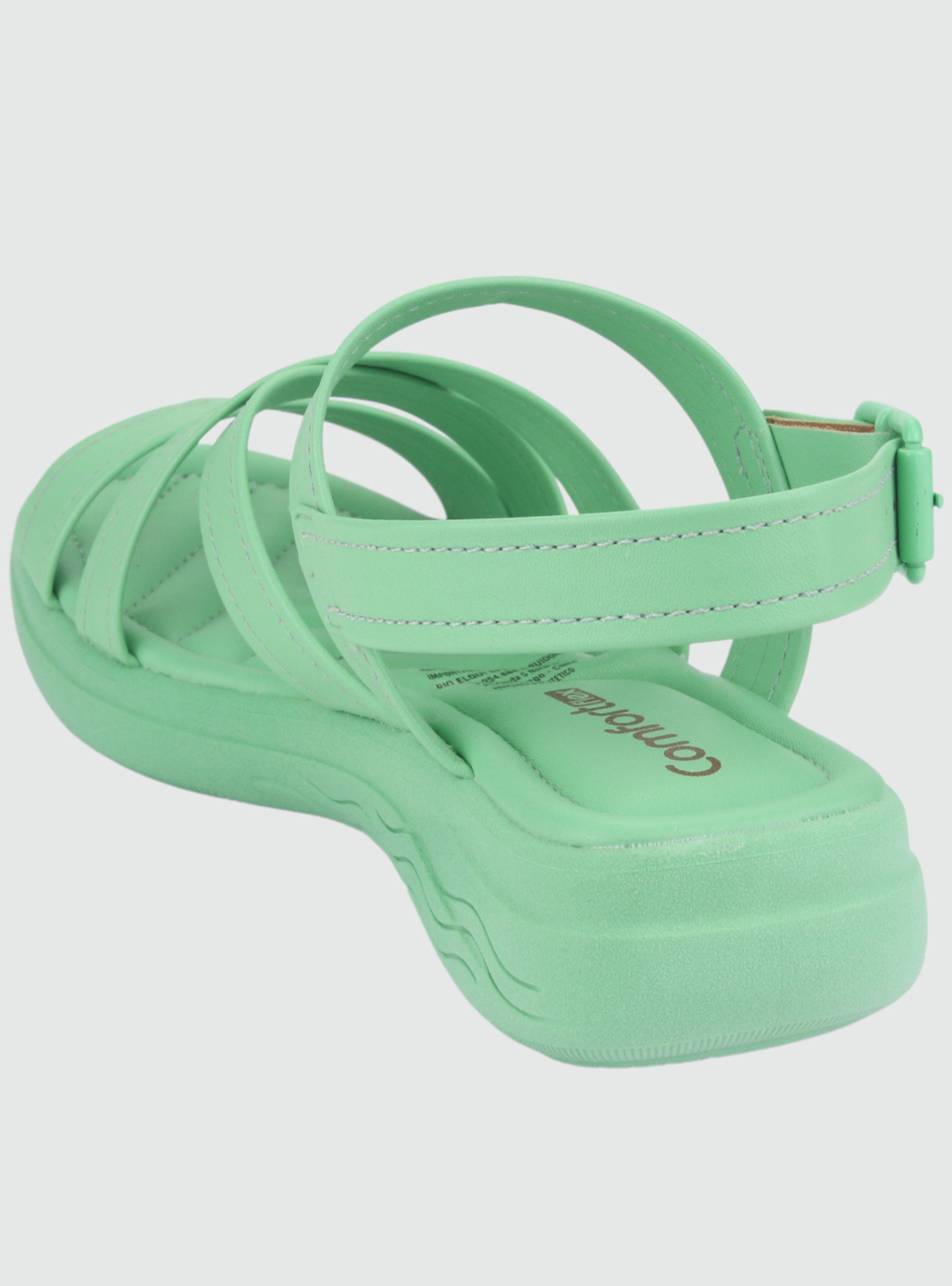 Sandalia Comfortflex Mujer 2261401 Verde Moda-3