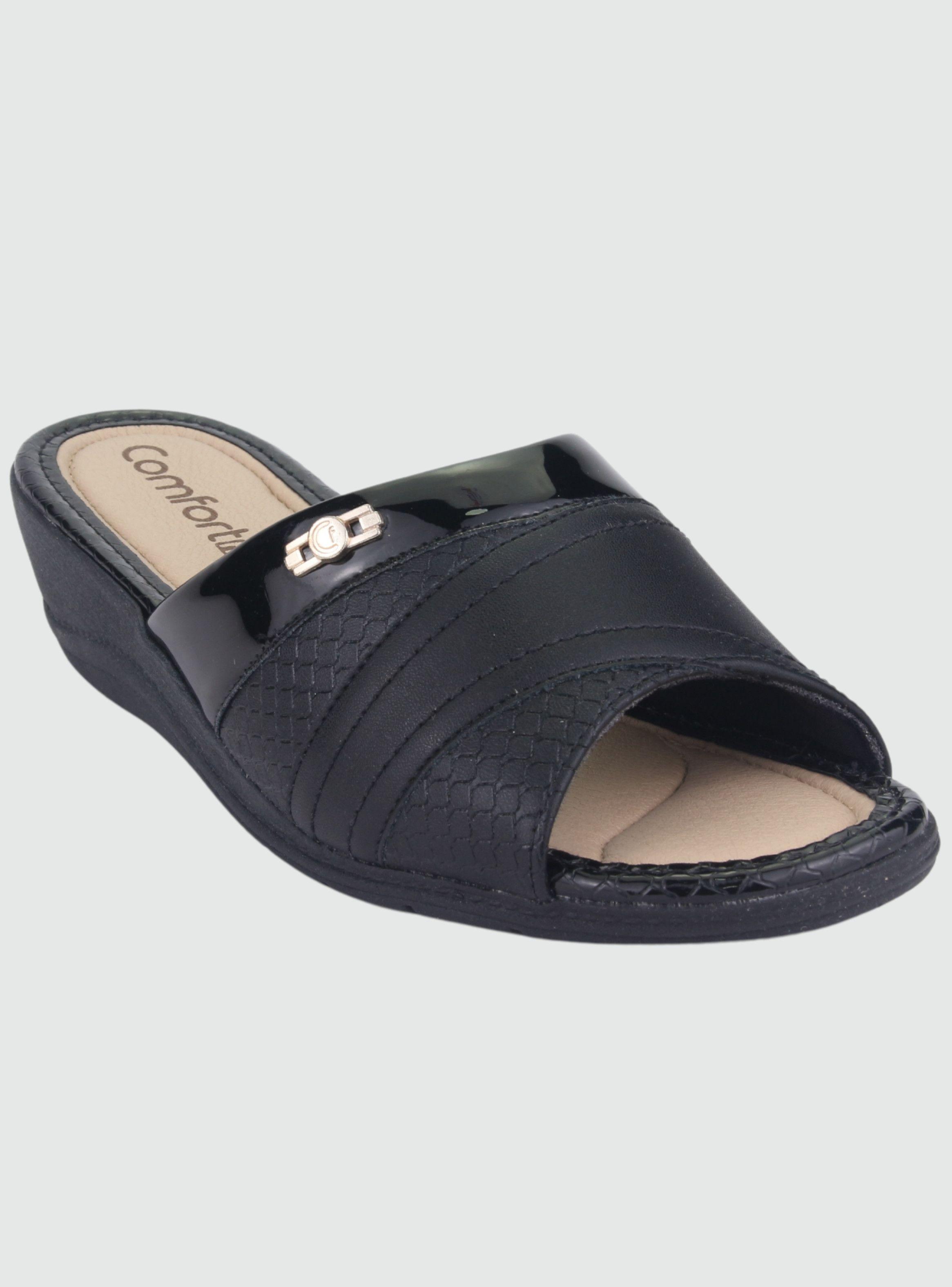 Sandalia Comfortflex Mujer 2296401 Negro Moda-2