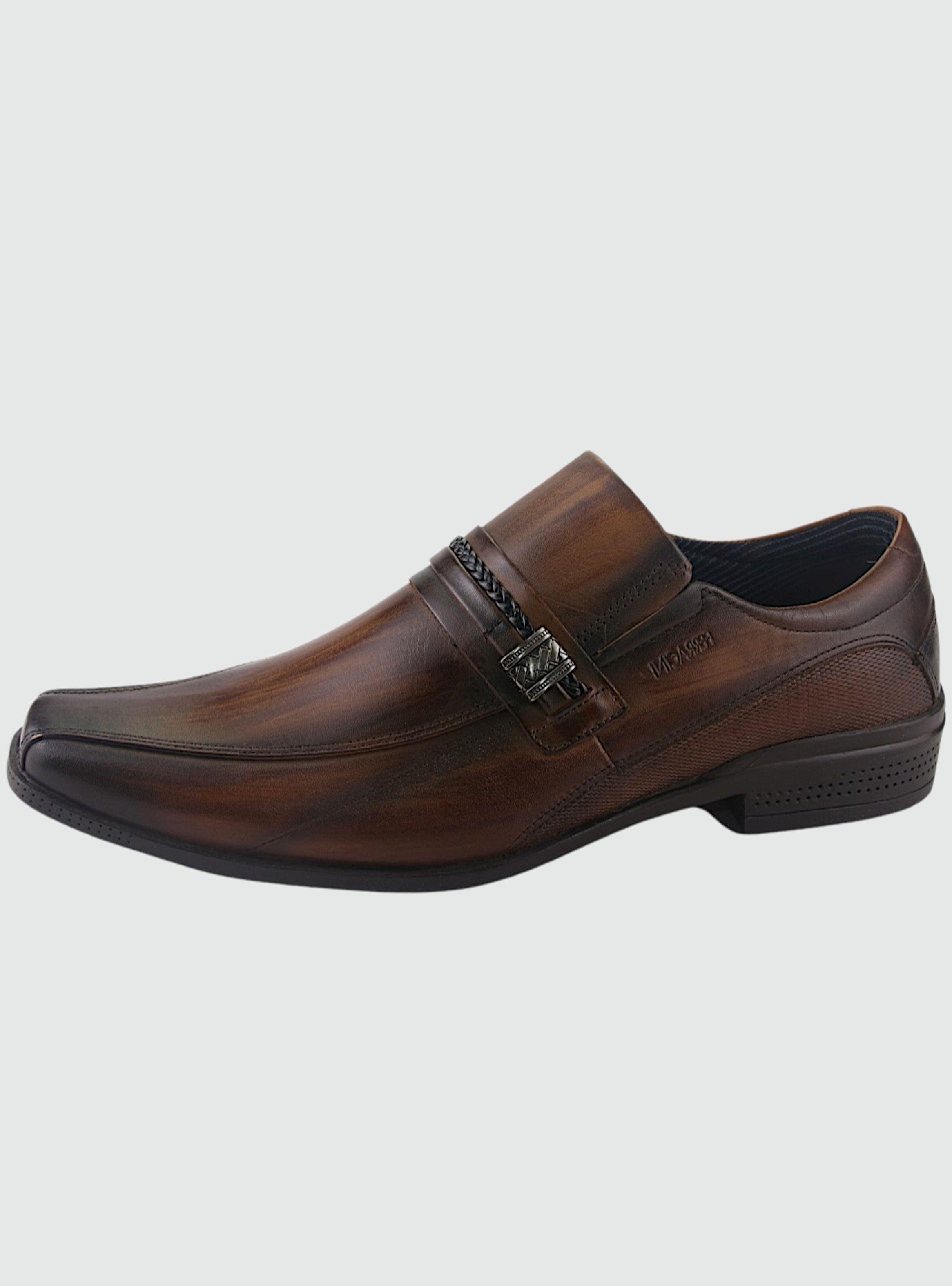 Zapato Ferracini Hombre 4383 Castaño Formal-0
