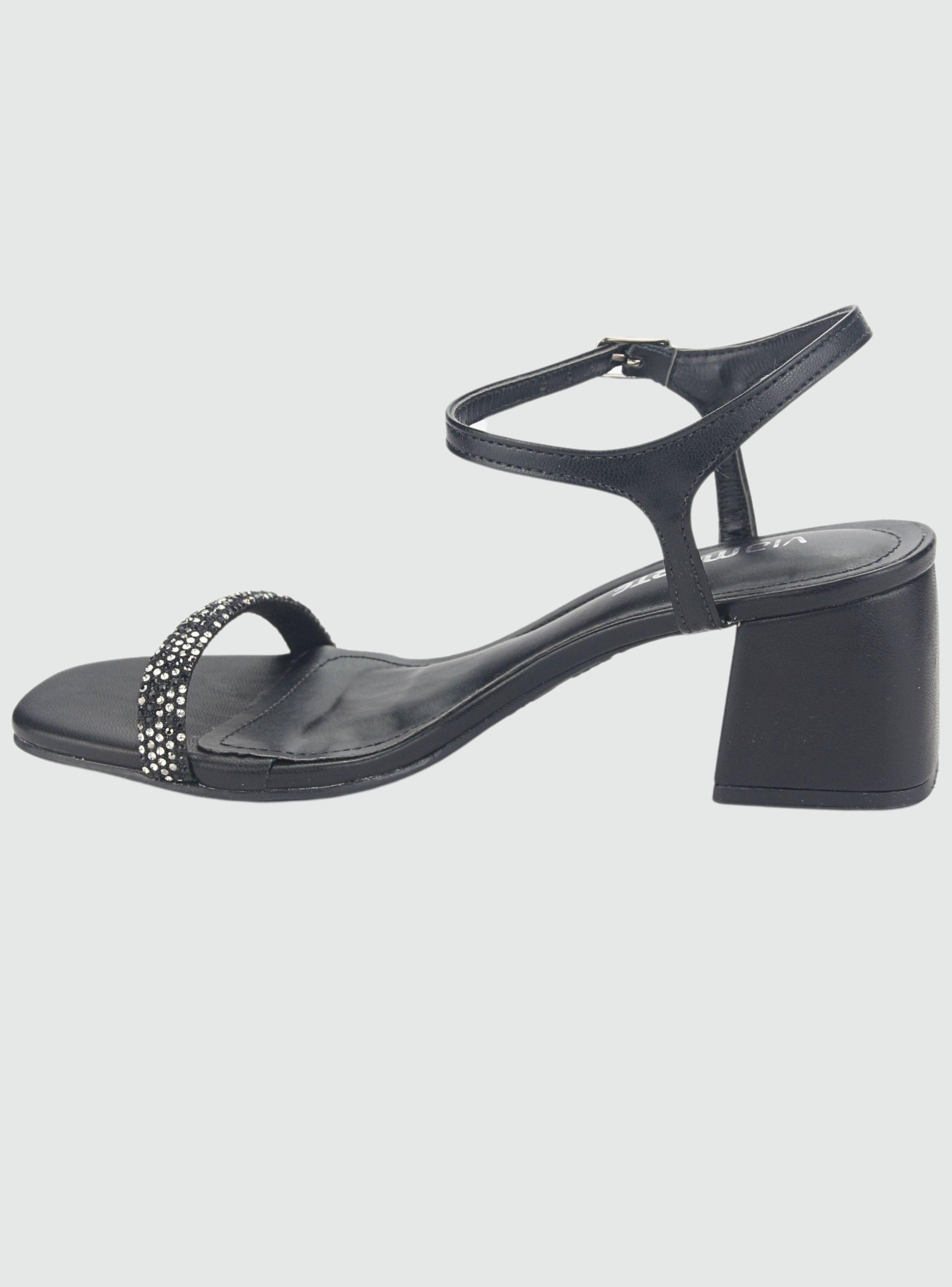 Sandalia Via Marte Mujer 23-9707 Preto Casual-1