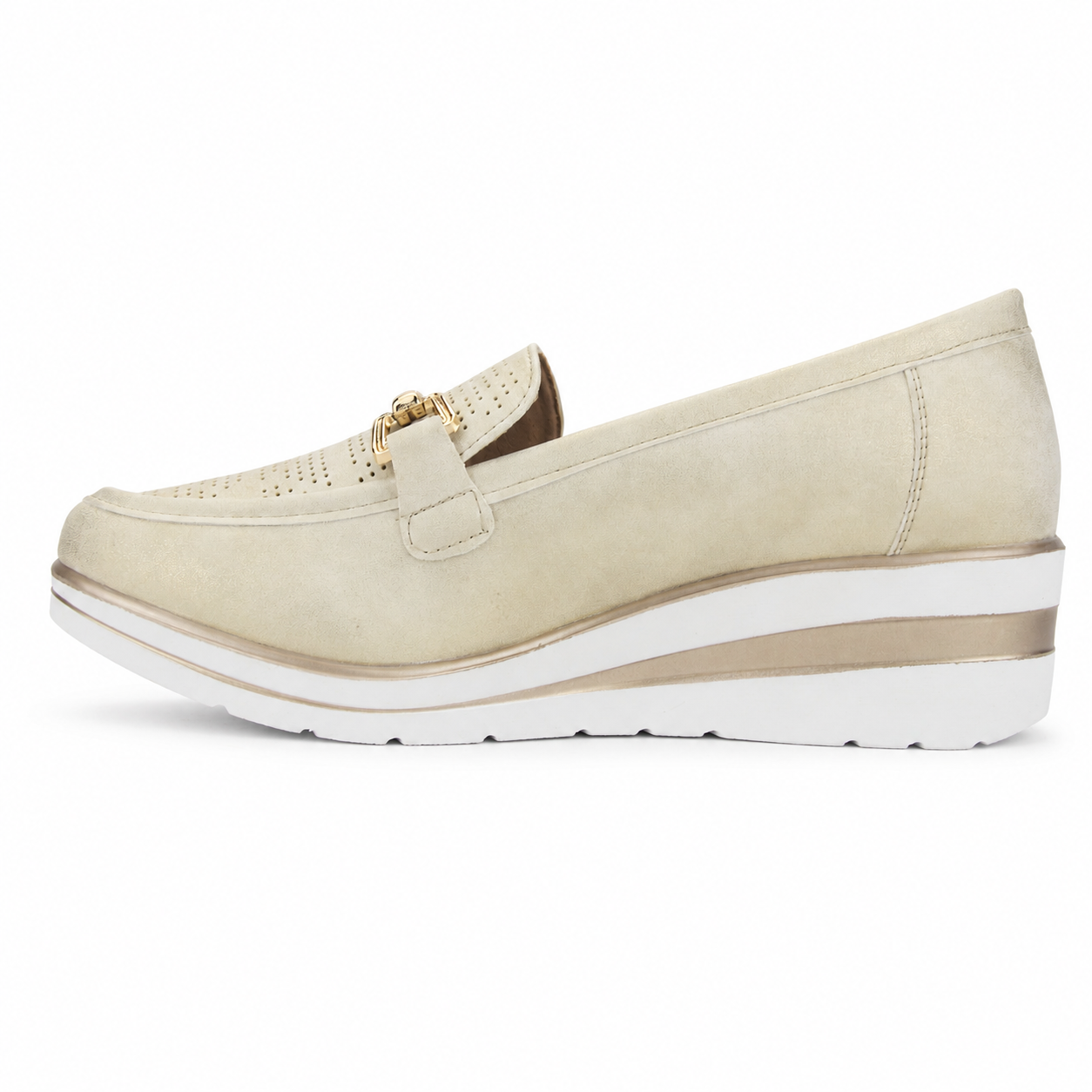 Mocasin Dorado Mujer Casual Chalada Zlat-1