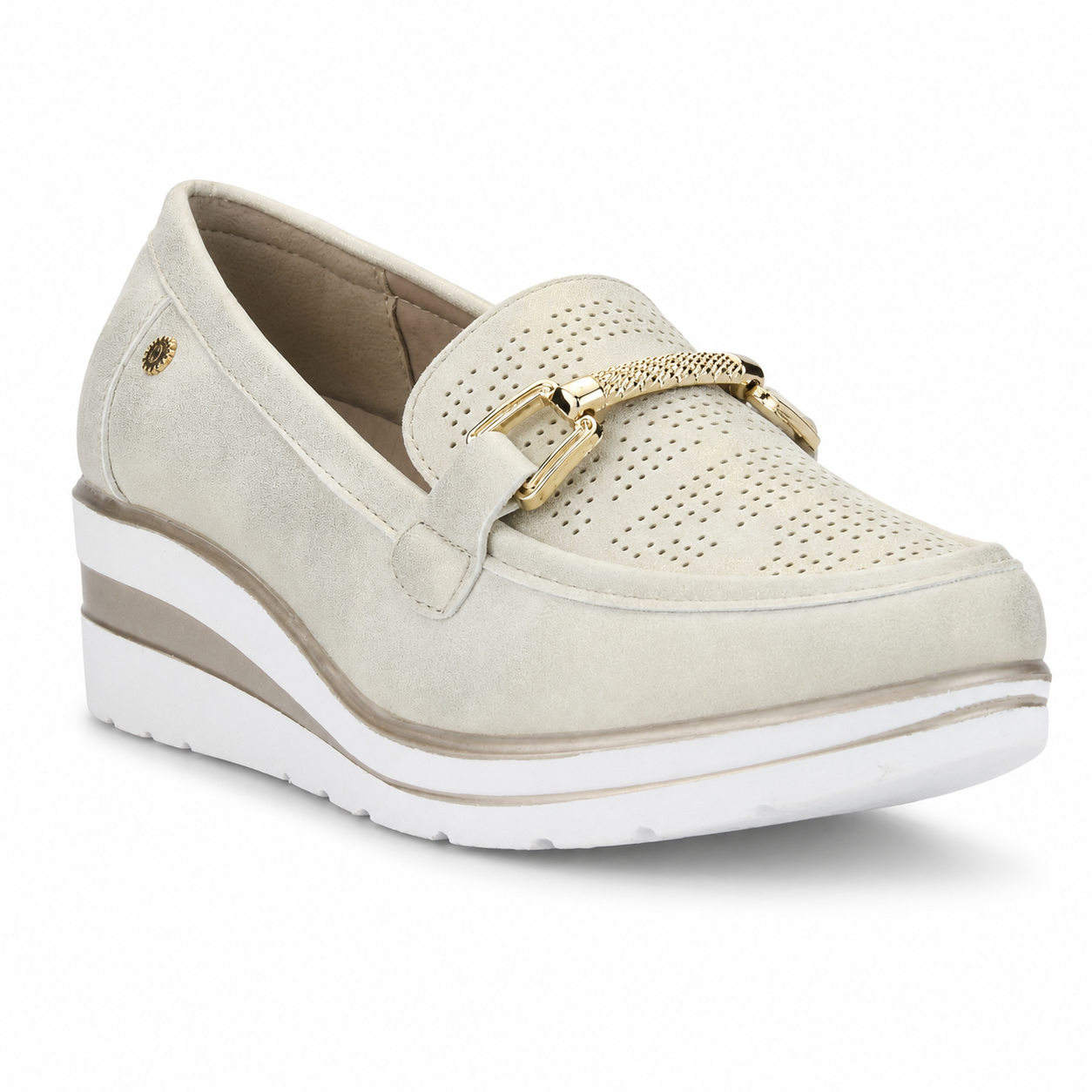 Mocasin Dorado Mujer Casual Chalada Zlat-2
