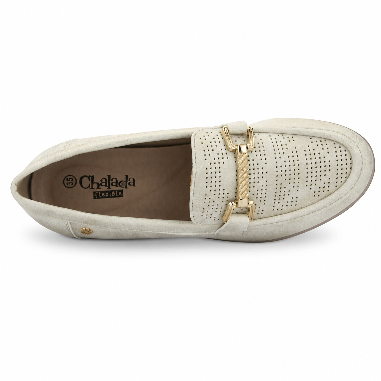 Mocasin Dorado Mujer Casual Chalada Zlat-4