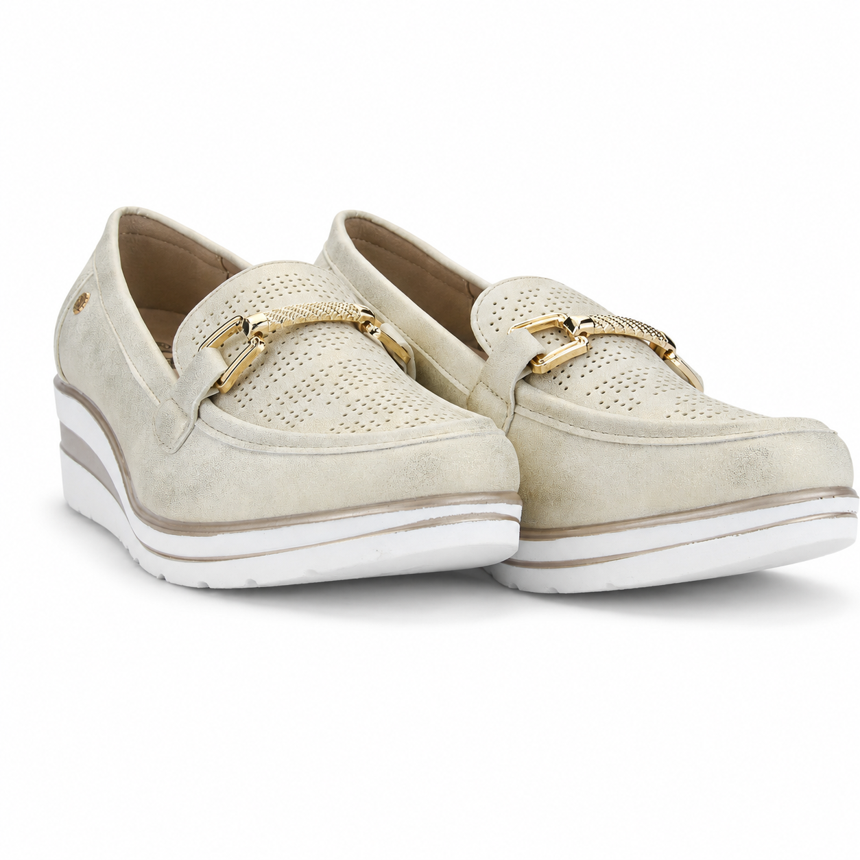 Mocasin Dorado Mujer Casual Chalada Zlat-5