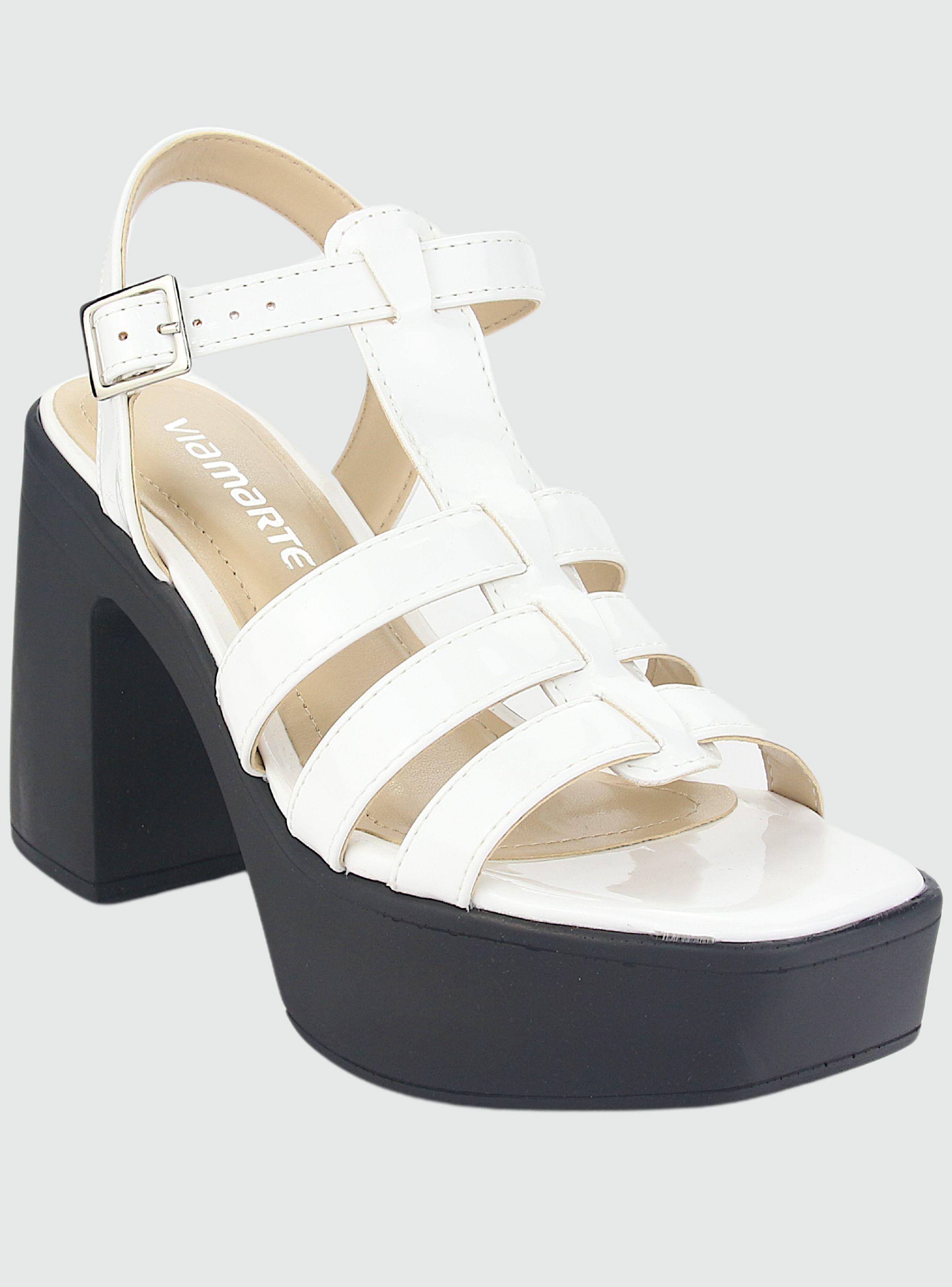 Sandalia Via Marte Mujer 23-11104 V Branco Casual-2
