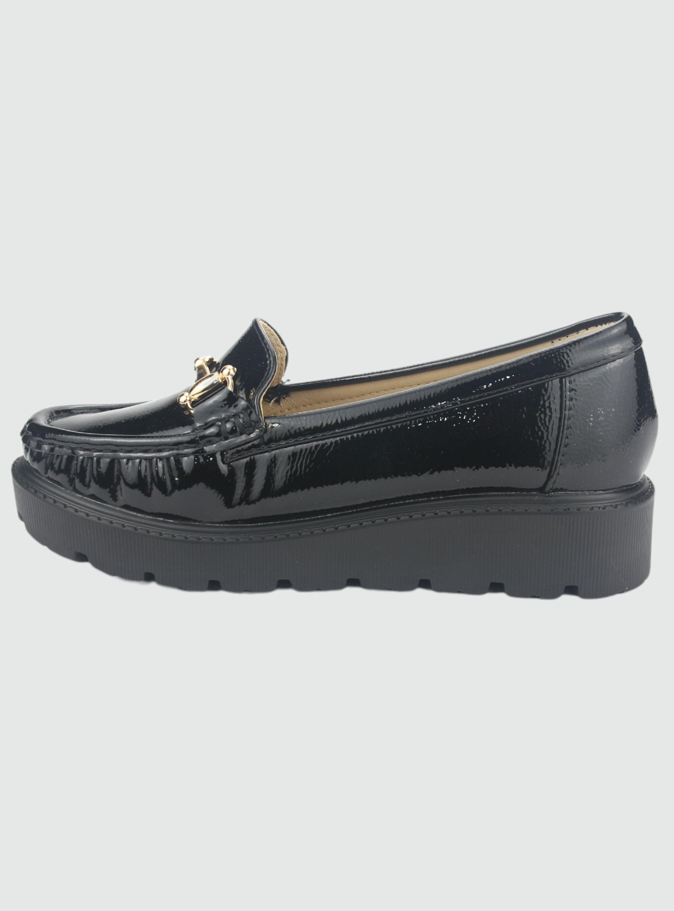 Mocasin Chalada Mujer Gran-20 Negro Casual-1