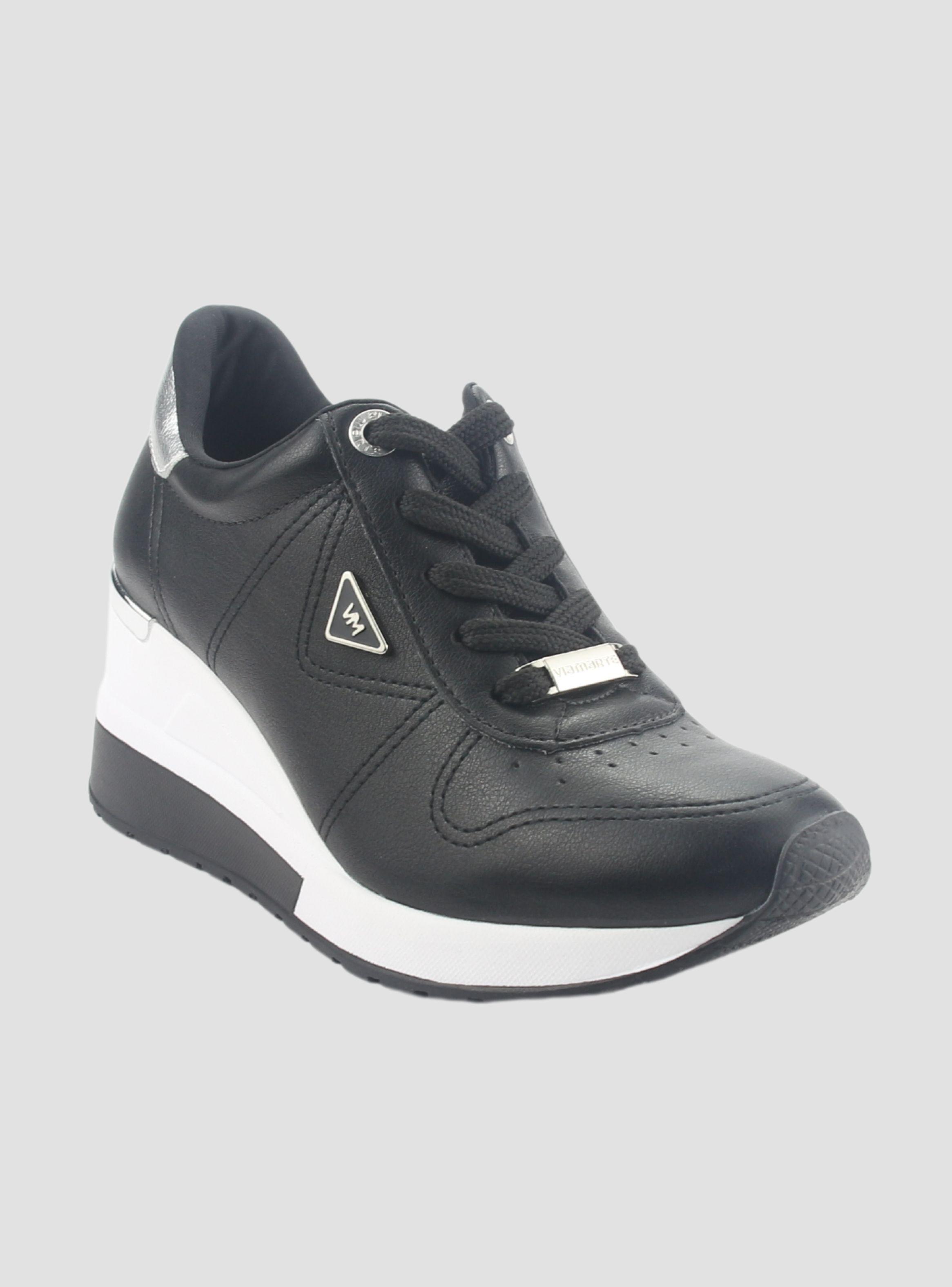 Zapatilla Via Marte Mujer 046-003-01 Negro Casual-2