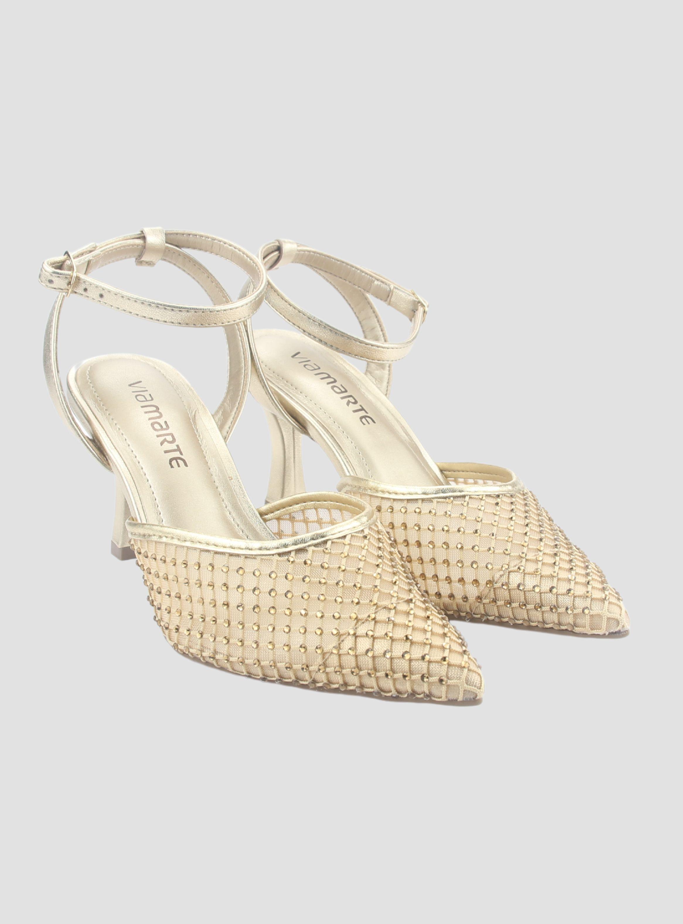 Zapato Via Marte Mujer 185-001-01 Dorado Casual-2