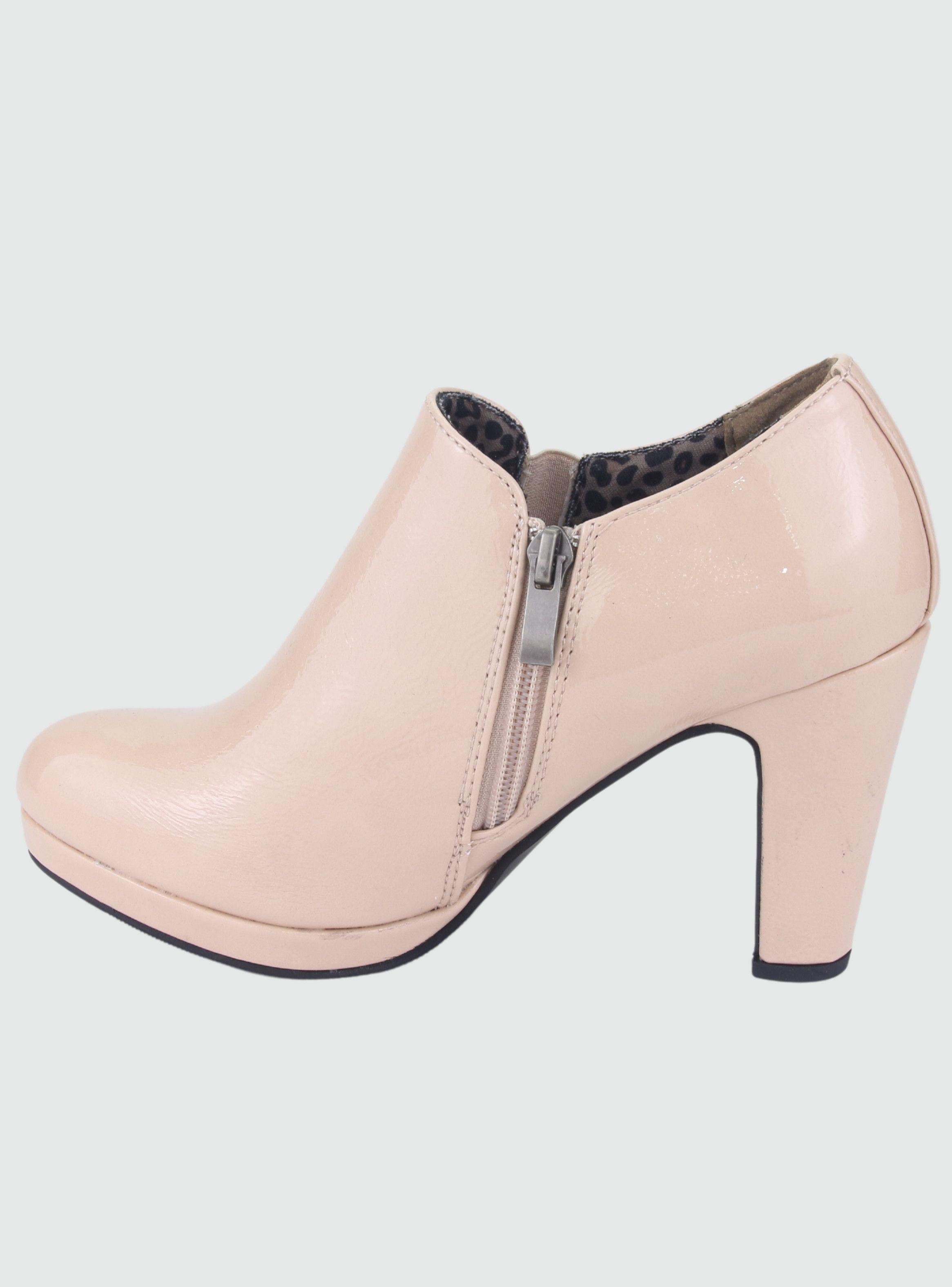 Botin Chalada Mujer Plataform12 Beige Casual-1