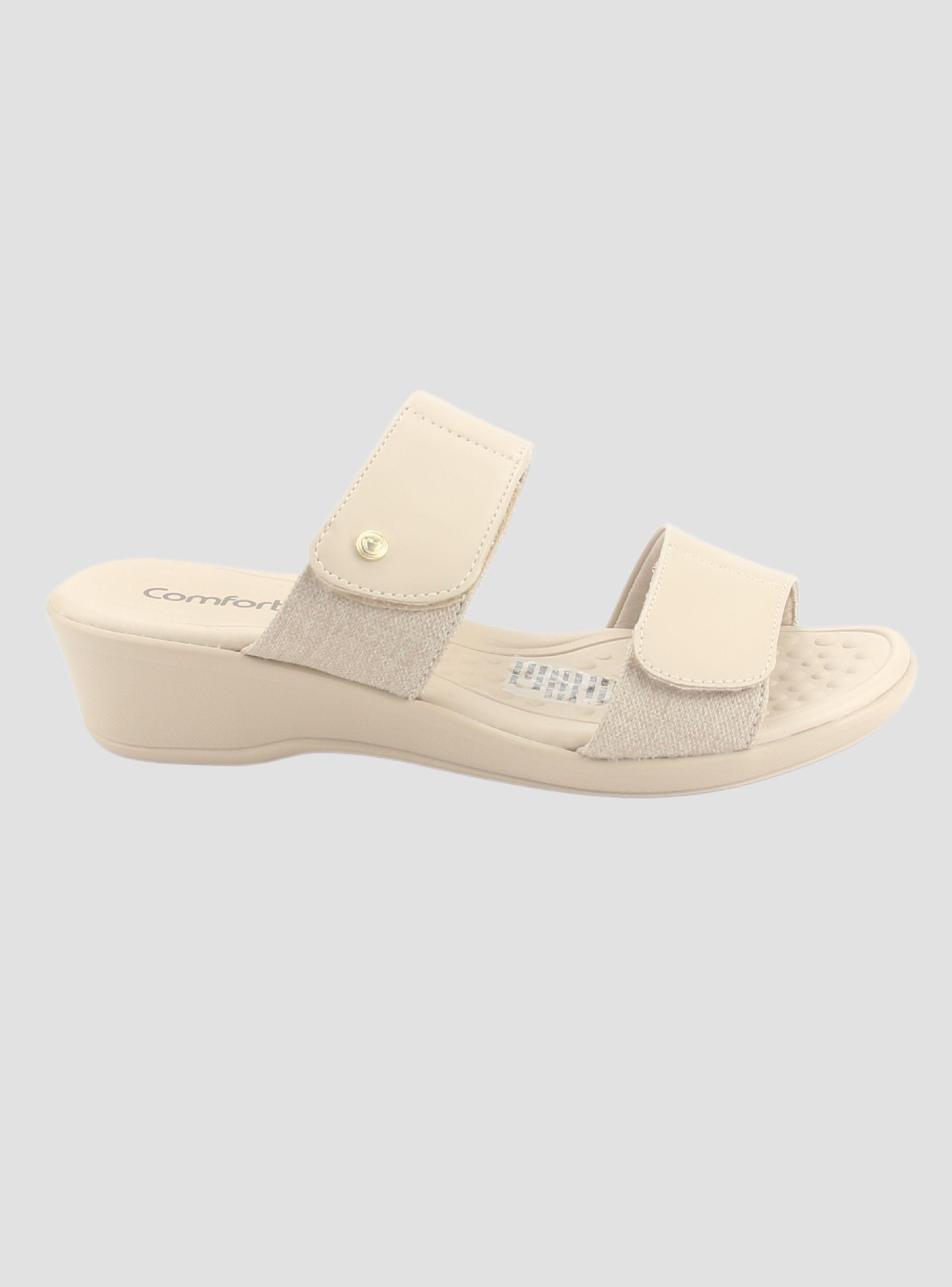 Sandalia Comfortflex Mujer 2472402 Beige Casual-0