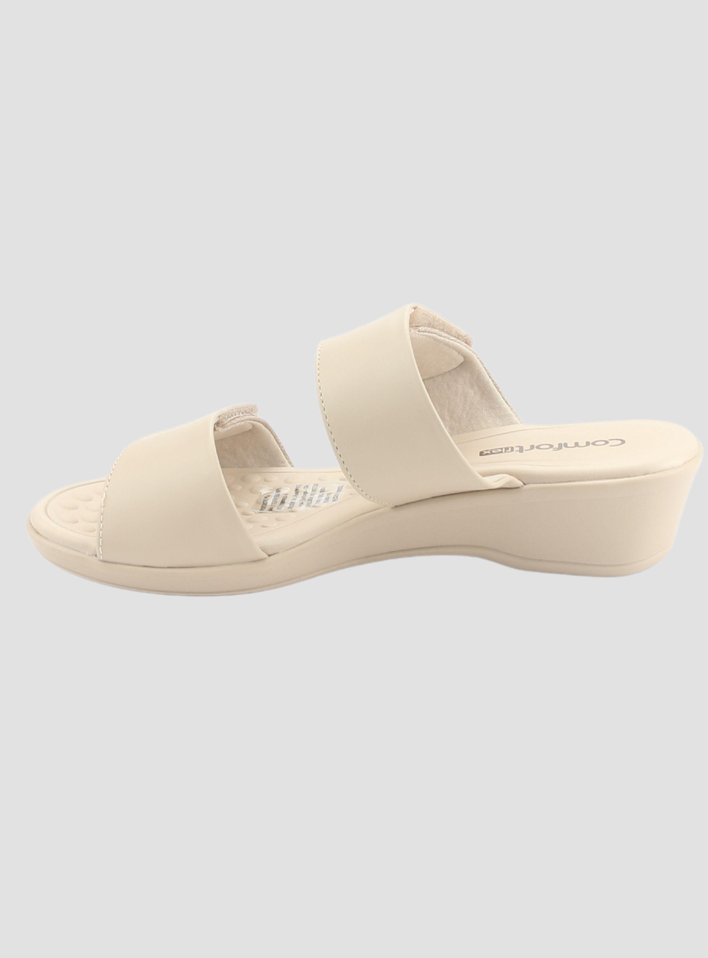Sandalia Comfortflex Mujer 2472402 Beige Casual-1