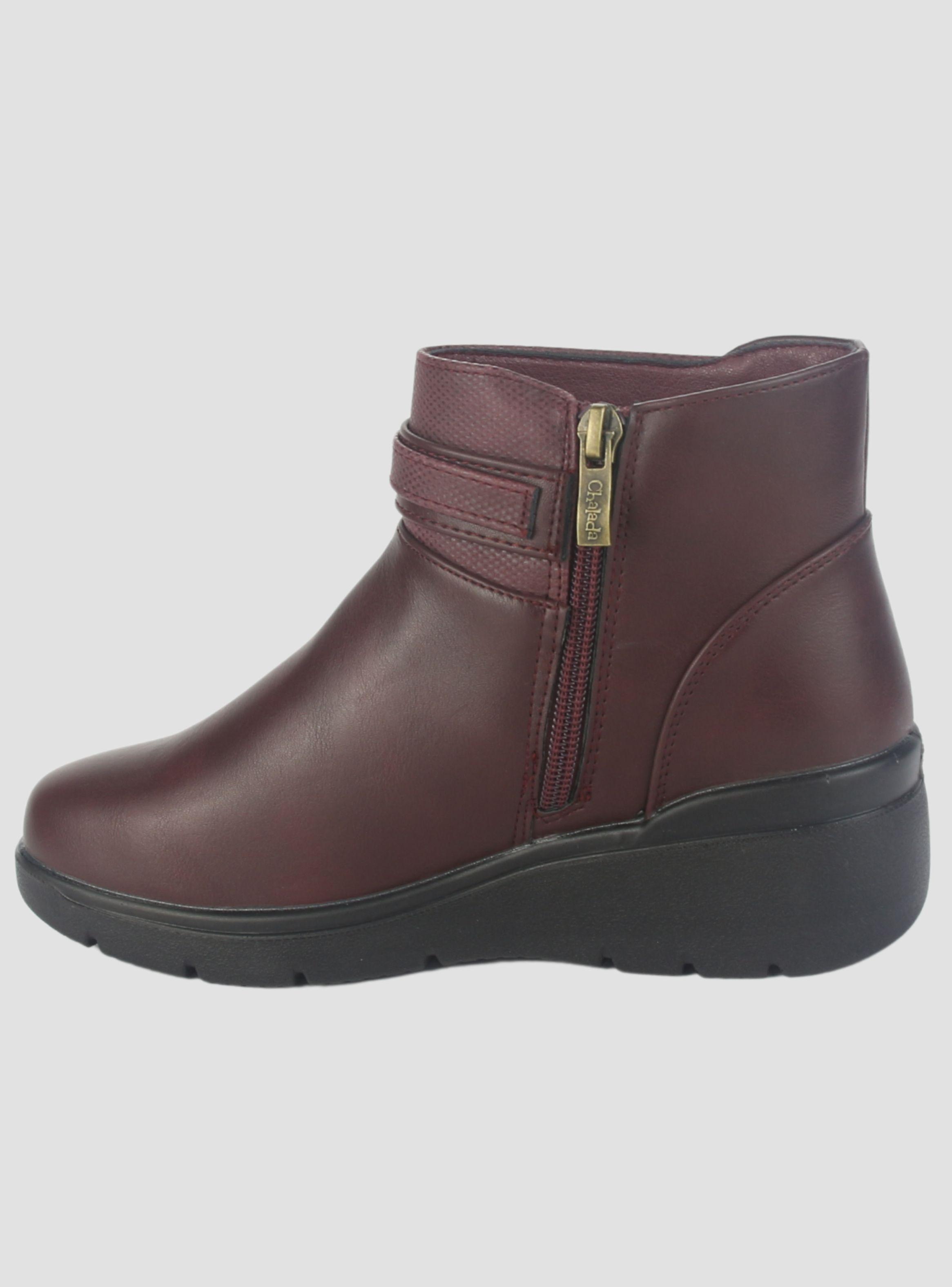 Botin Chalada Mujer Curve-5 Burdeo Casual-1