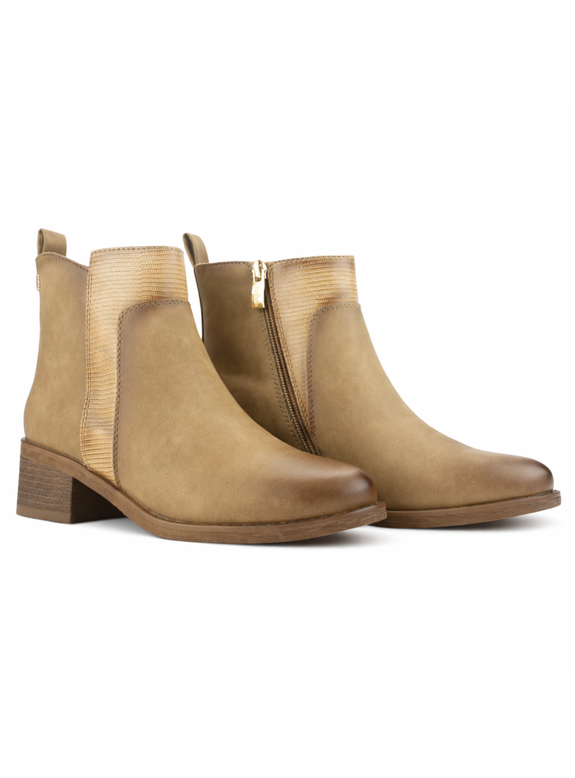 Botin Camel Mujer Casual Chalada Trafa-4