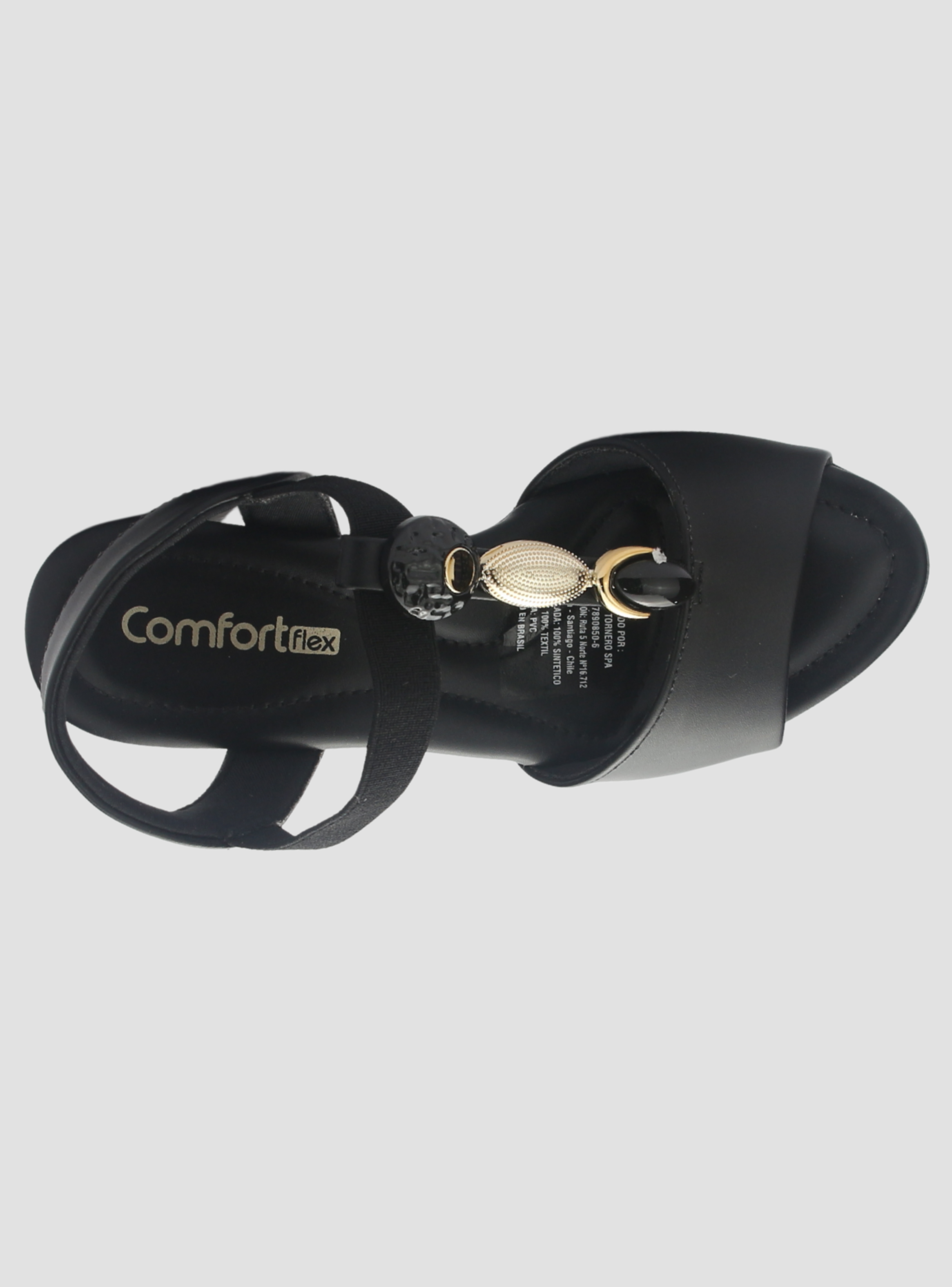 Sandalia Mujer Negro Comfortflex 2557403 Casual-4