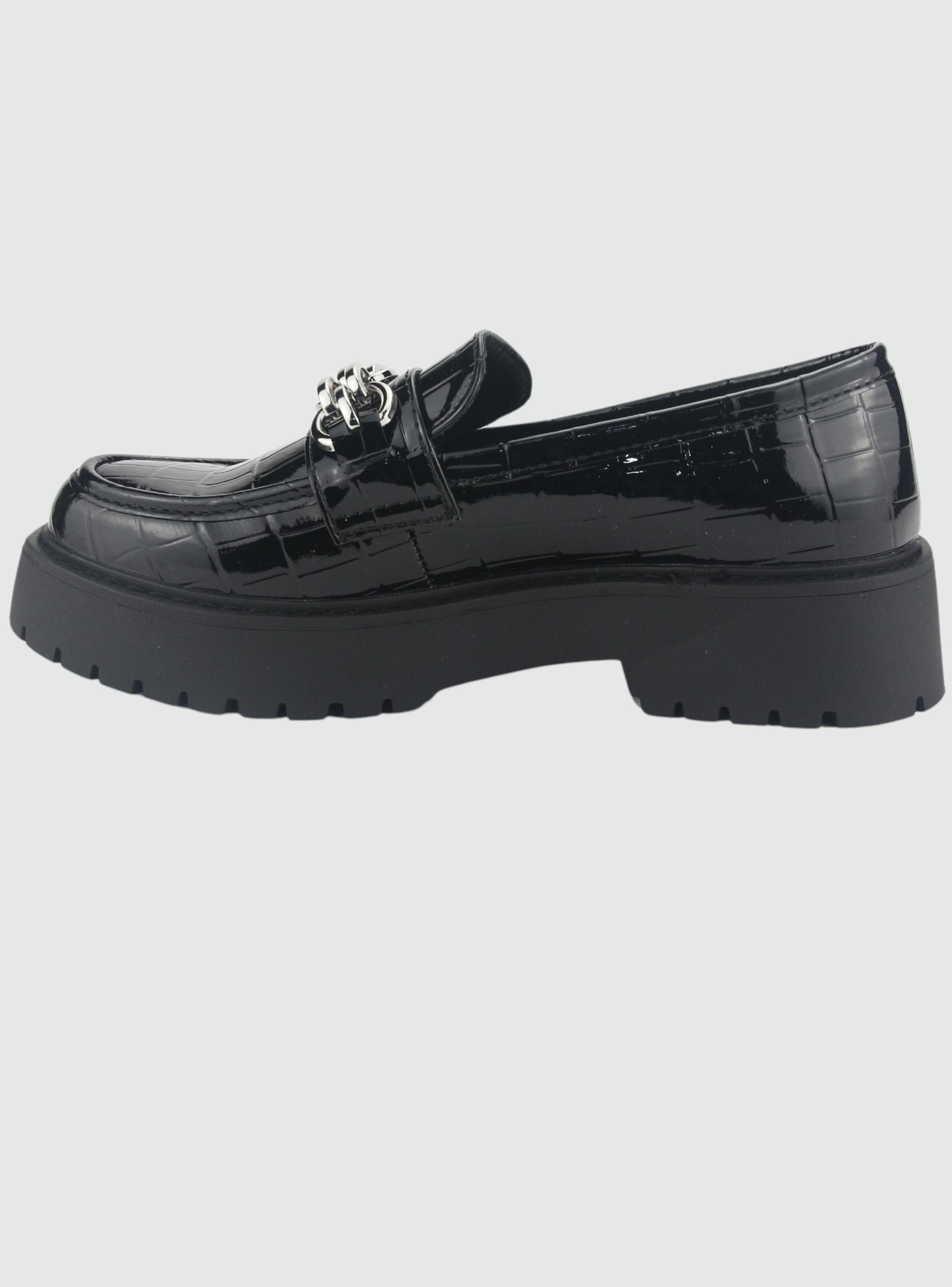 Mocasin Chalada Mujer Lenin-1 Negro Casual-1