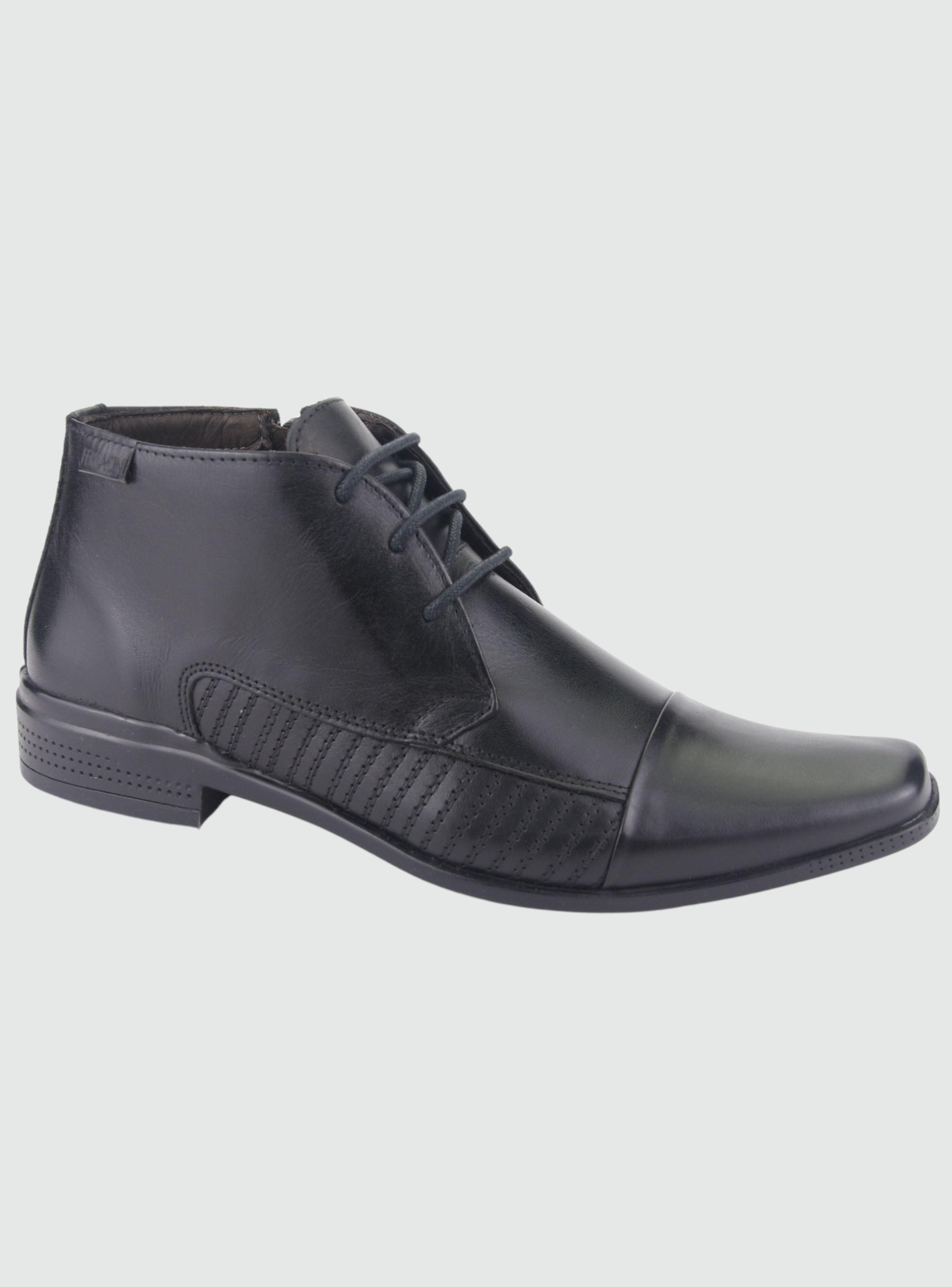 Botin Ferracini Hombre 4363 Frankfurt Negro Casual-0