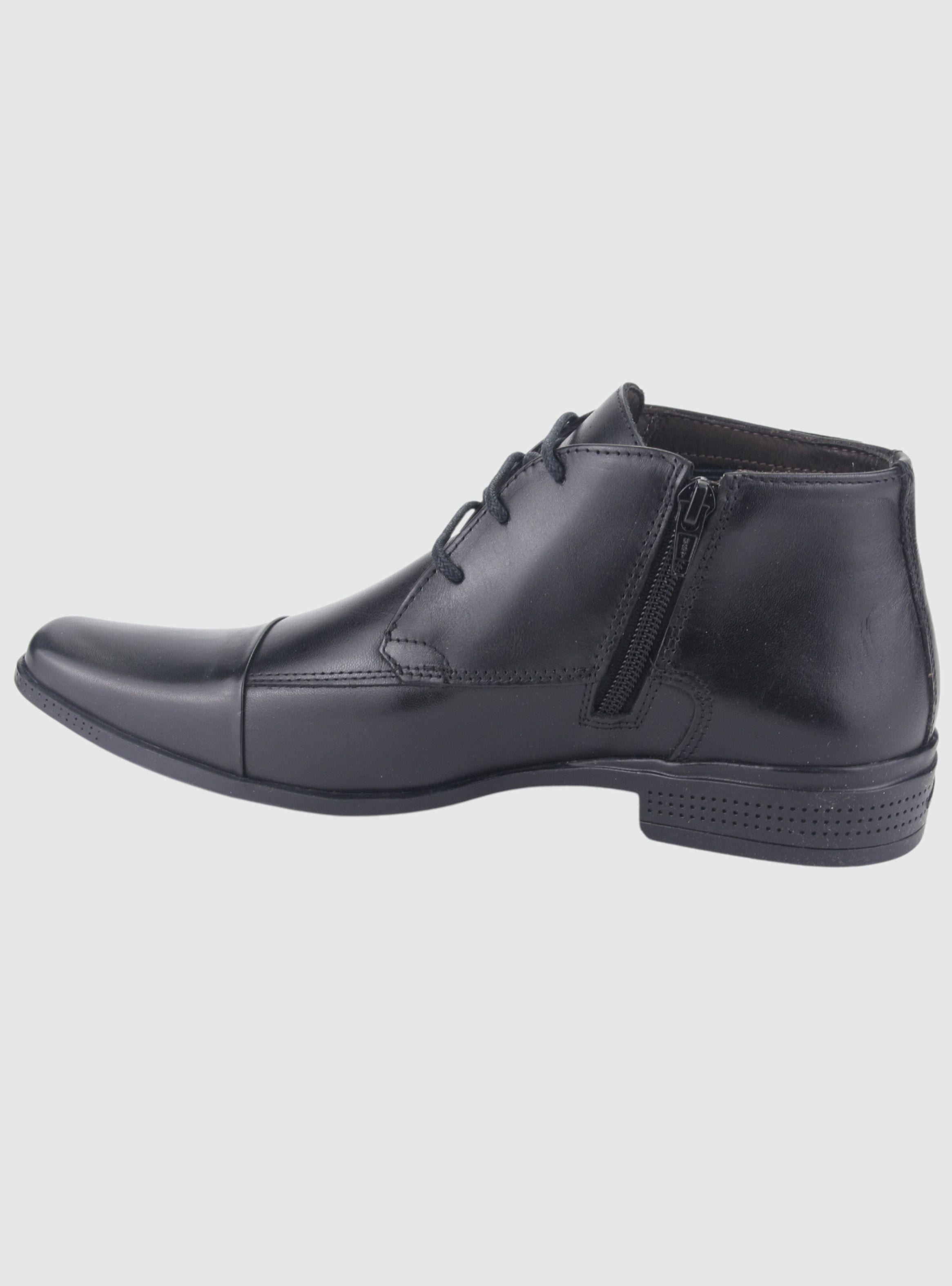 Botin Ferracini Hombre 4363 Frankfurt Negro Casual-1