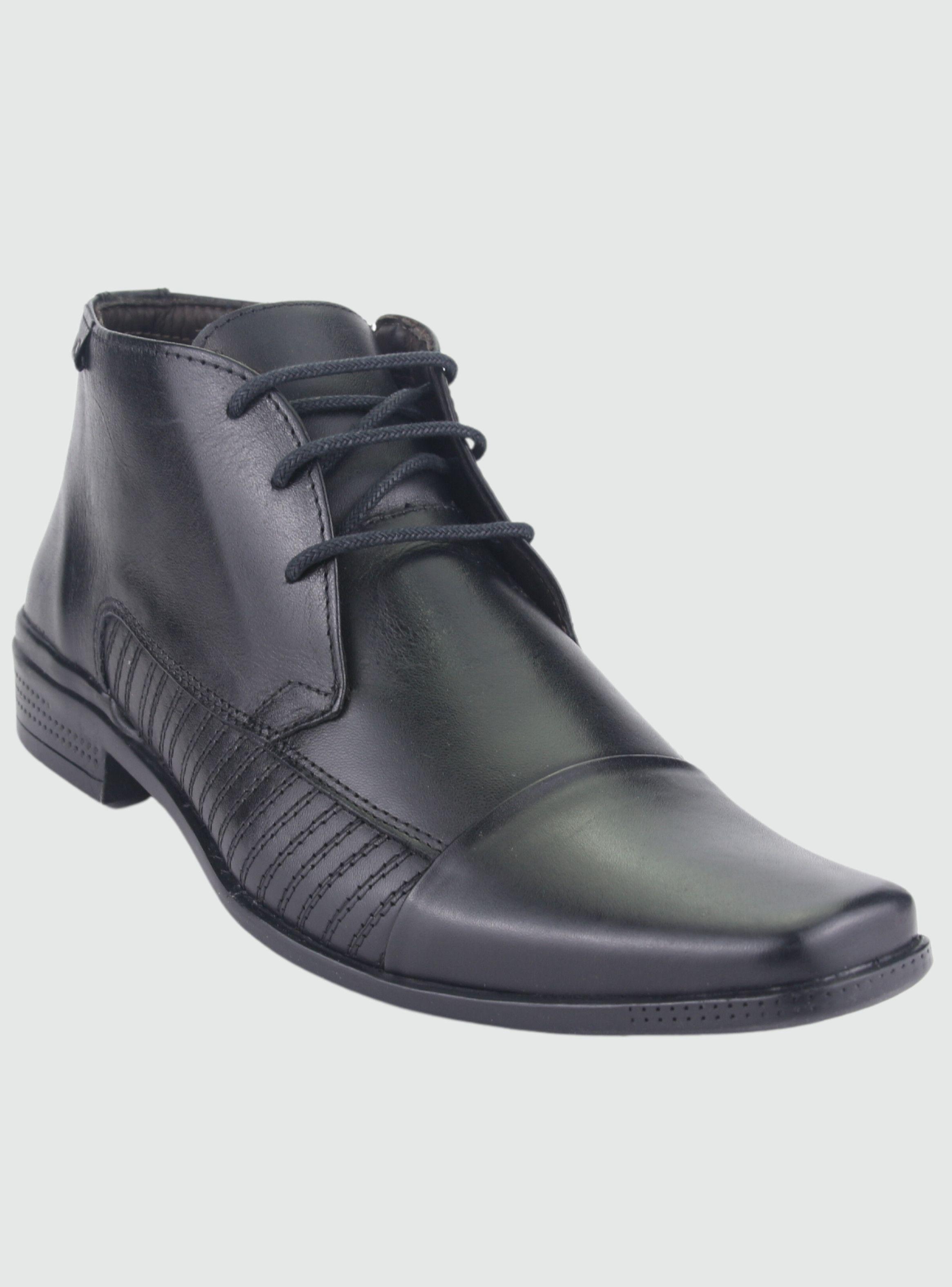 Botin Ferracini Hombre 4363 Frankfurt Negro Casual-2