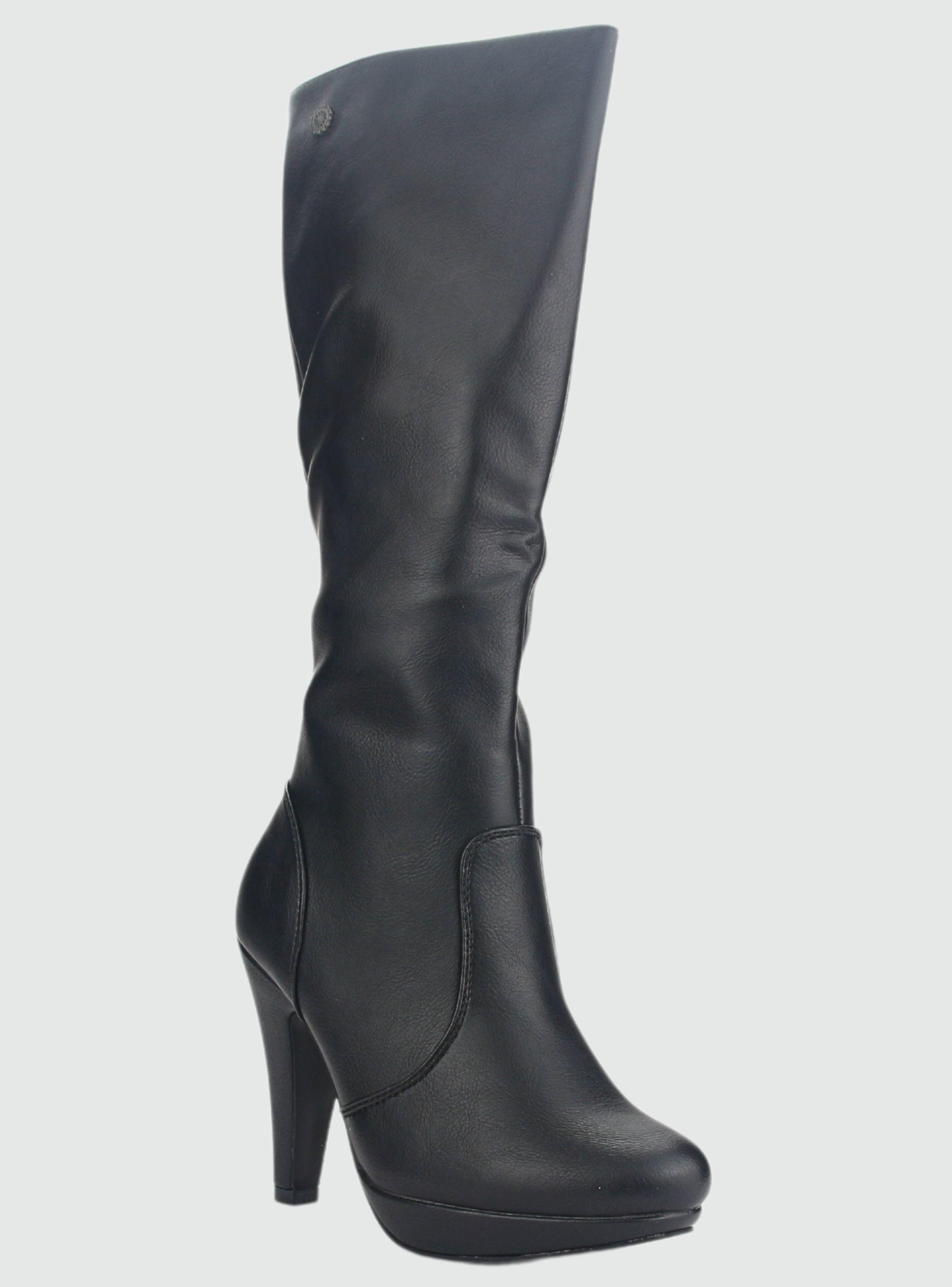 Bota Chalada Mujer Plataform30 Negro Casual-2