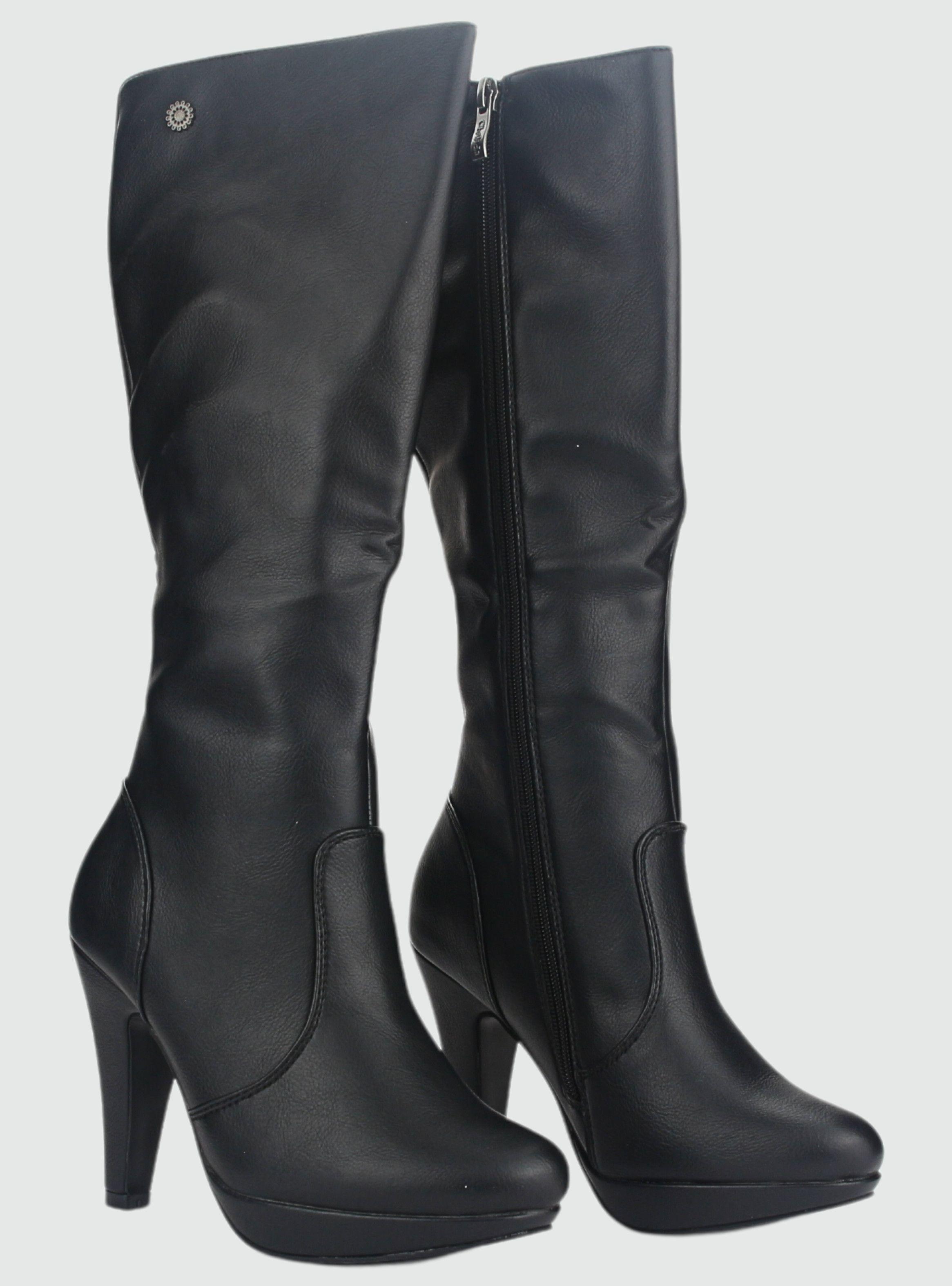 Bota Chalada Mujer Plataform30 Negro Casual-4