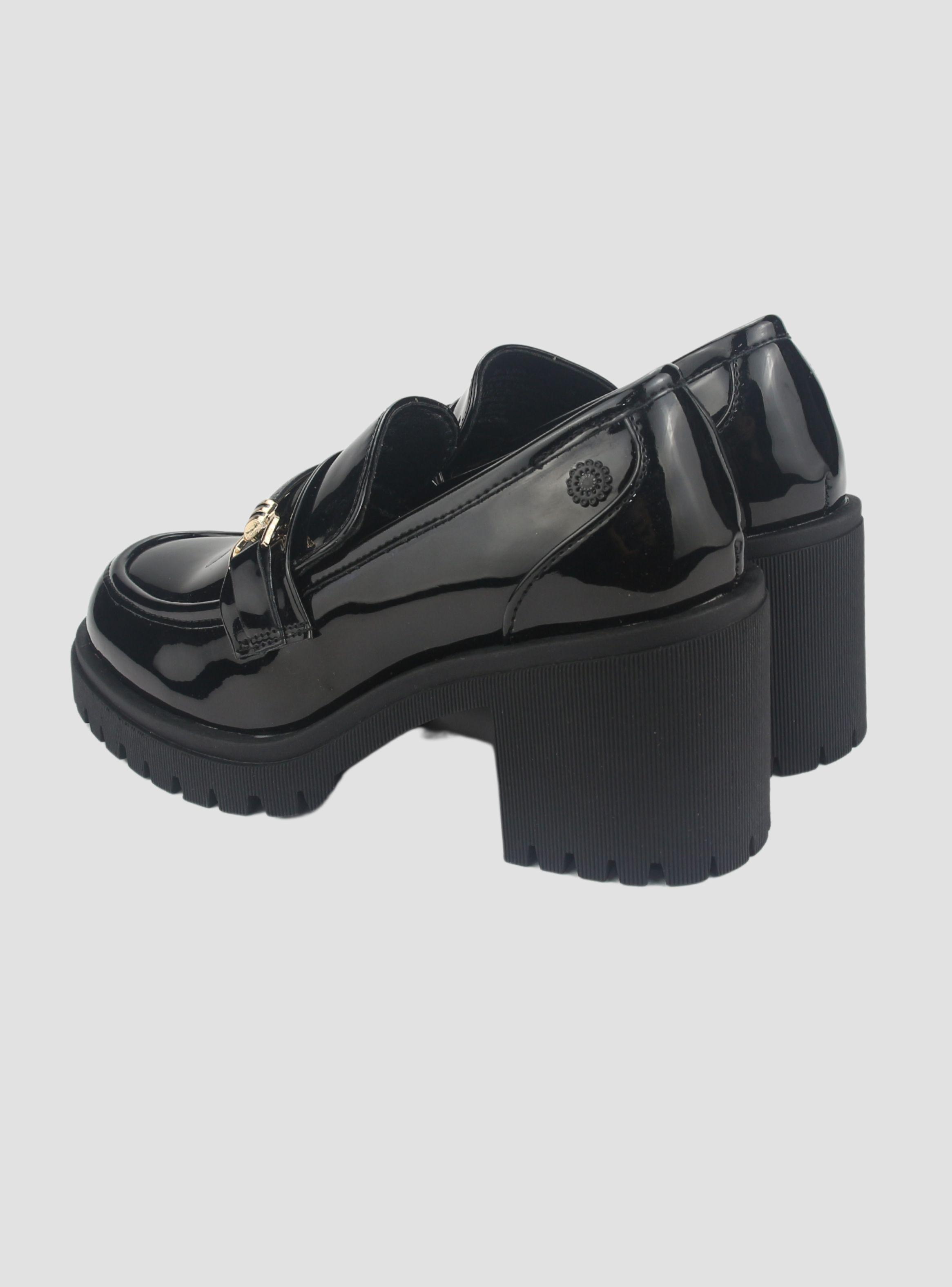Mocasin Chalada Mujer Juppi-1 Negro Plataforma-5