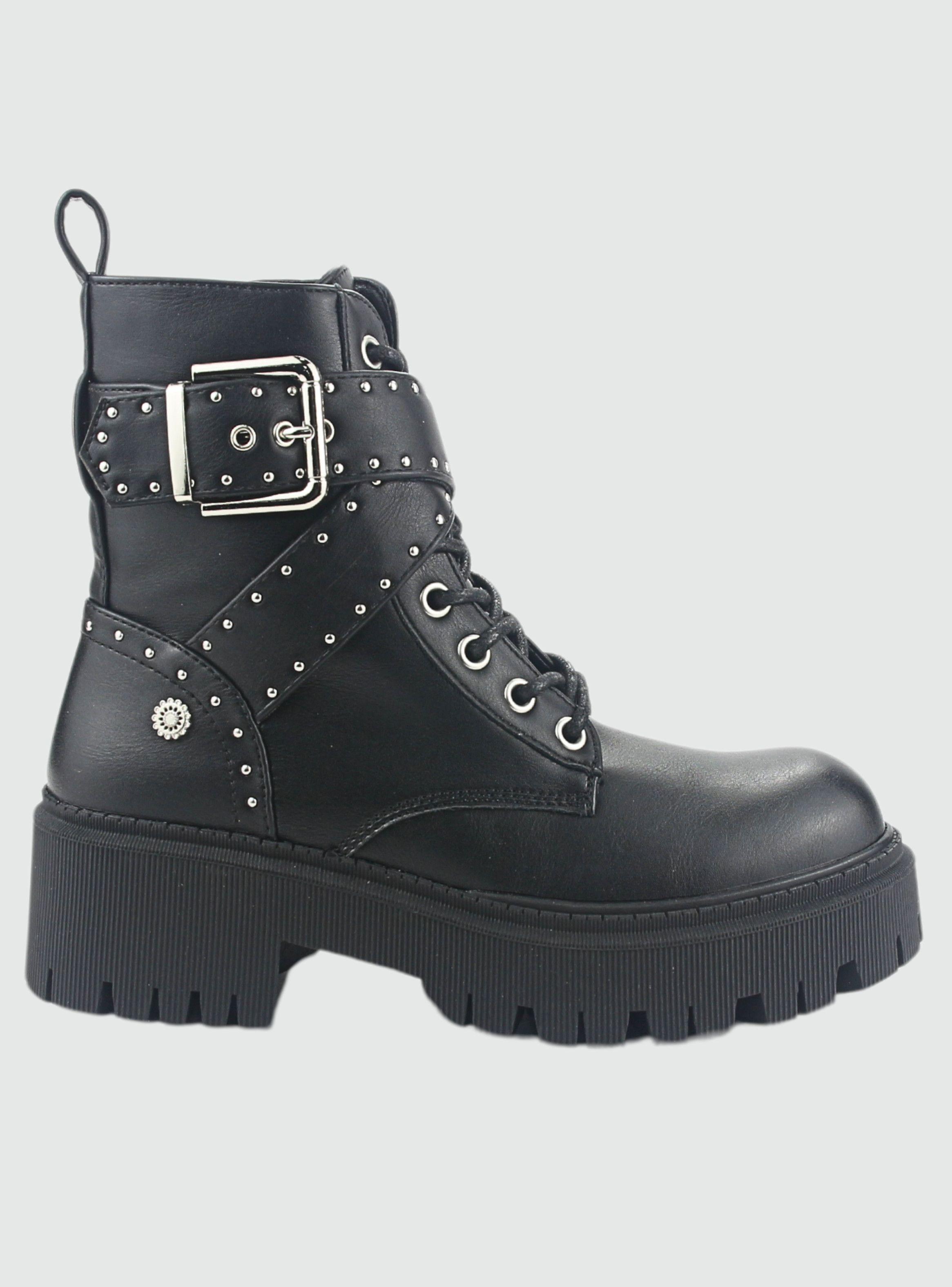 Botin Chalada Mujer Matter-5 Negro Plataforma-0