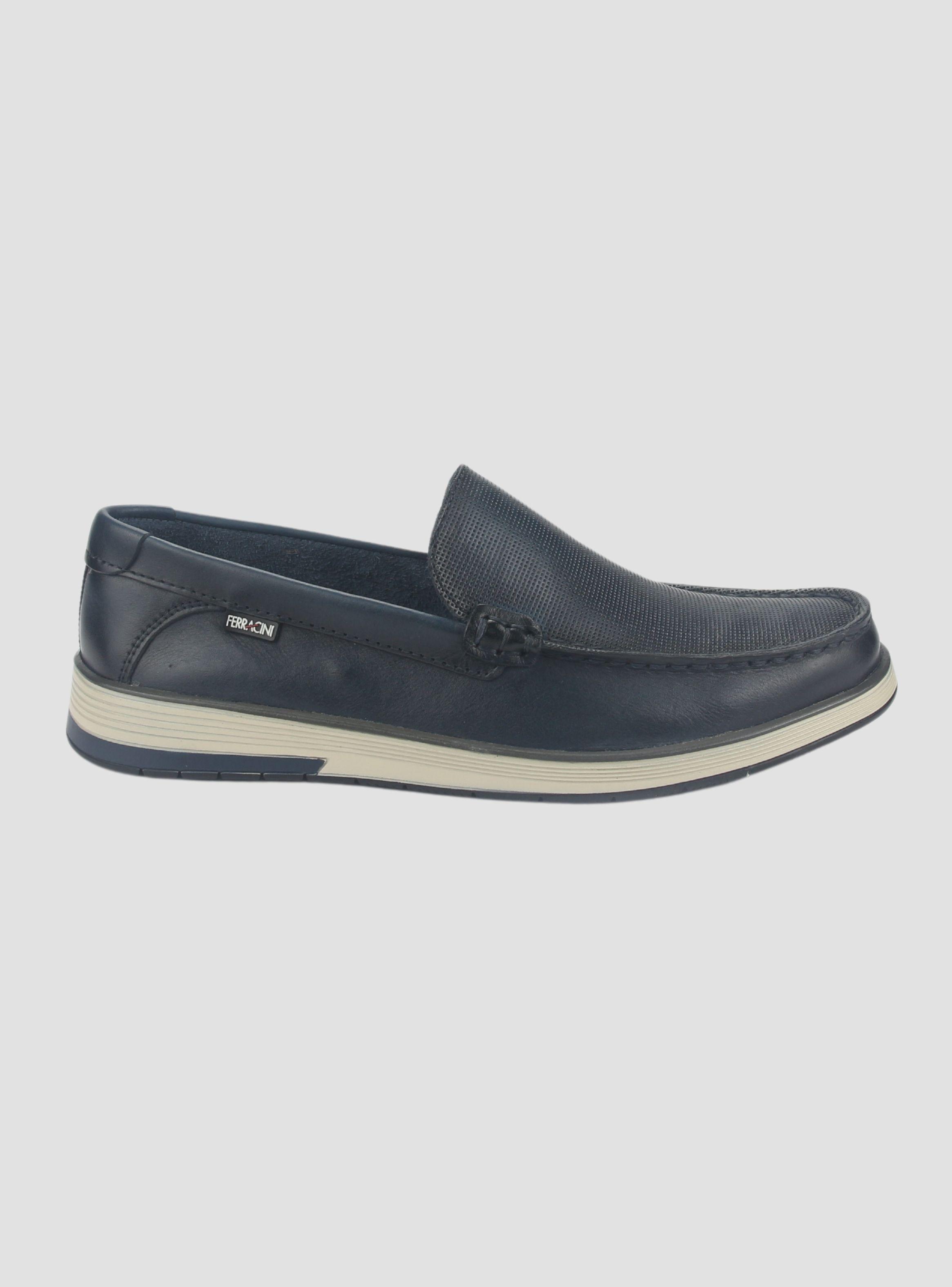 Mocasin Ferracini Hombre 6989 Ultra Summer Azul Marino Casual-0