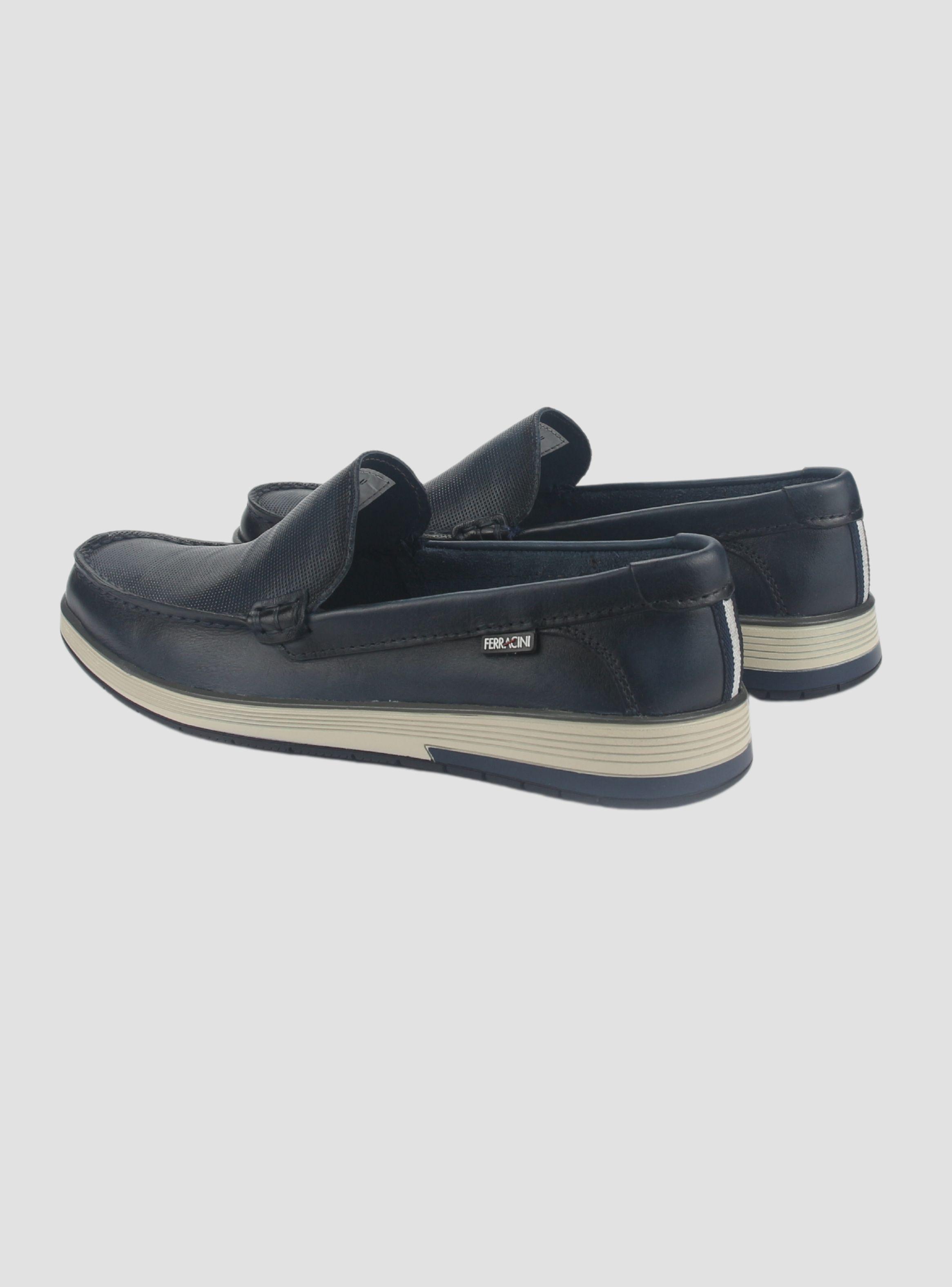 Mocasin Ferracini Hombre 6989 Ultra Summer Azul Marino Casual-5