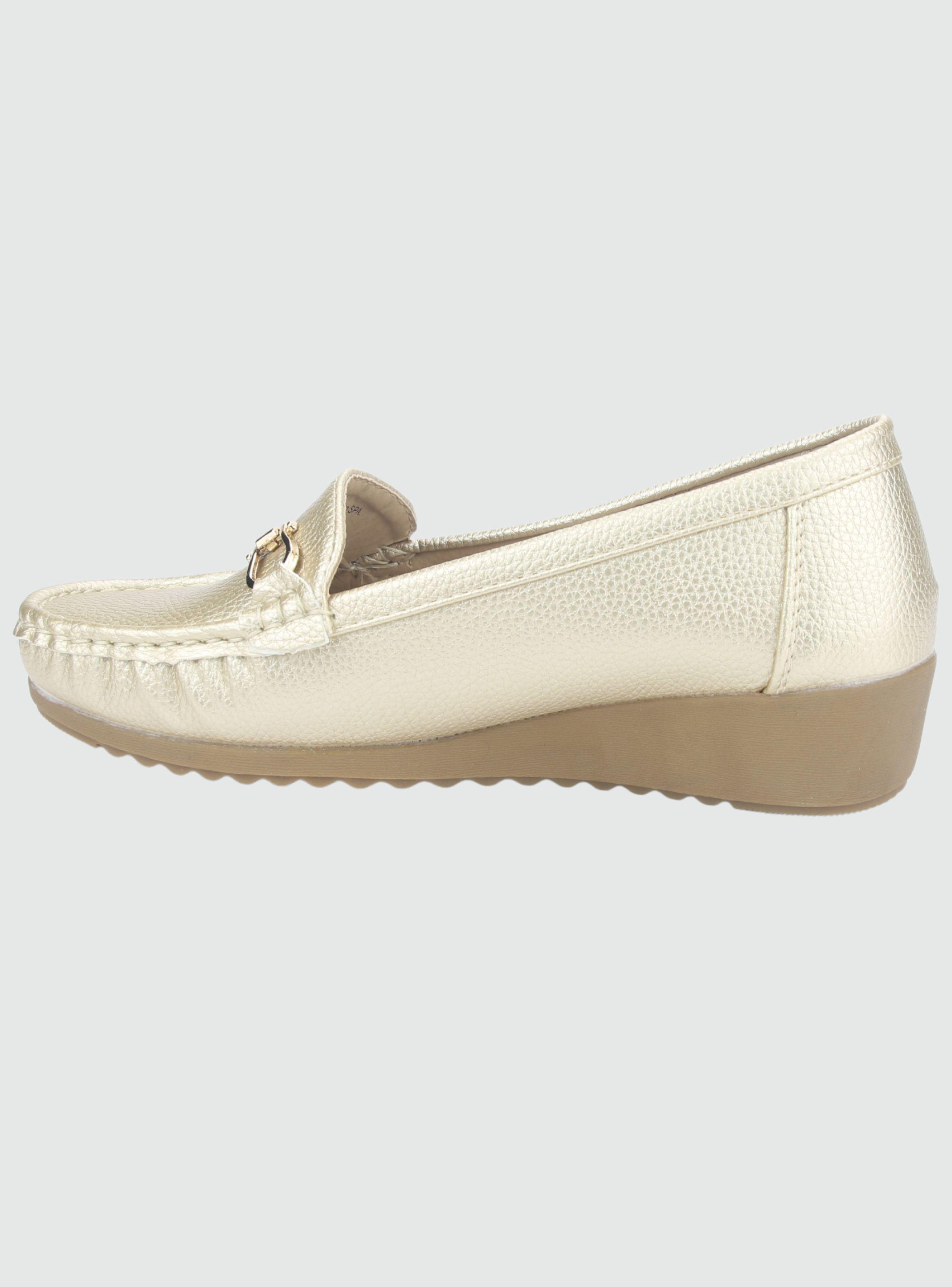 Mocasin Chalada Mujer Malu-2 Dorado Casual-1