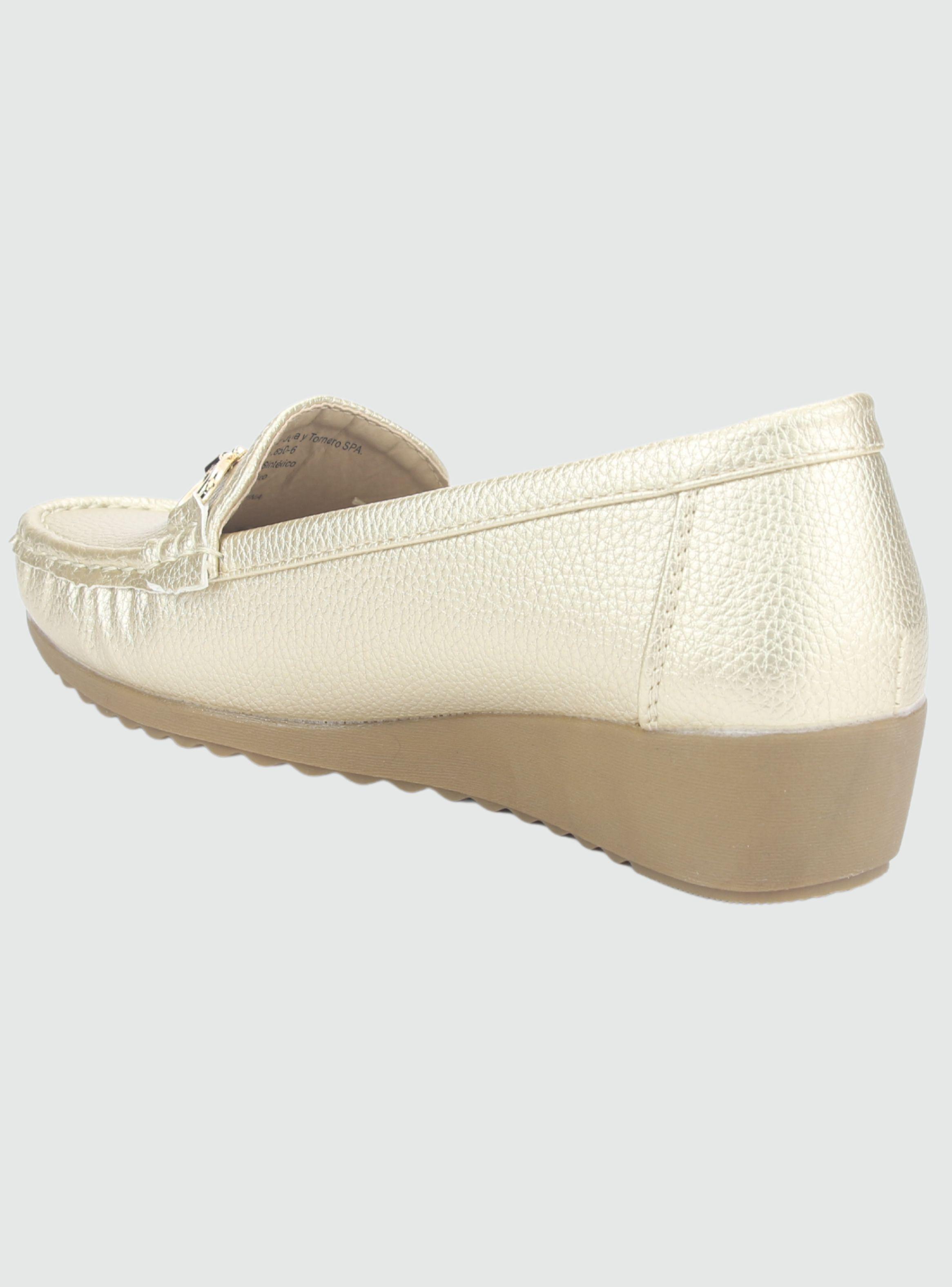 Mocasin Chalada Mujer Malu-2 Dorado Casual-3
