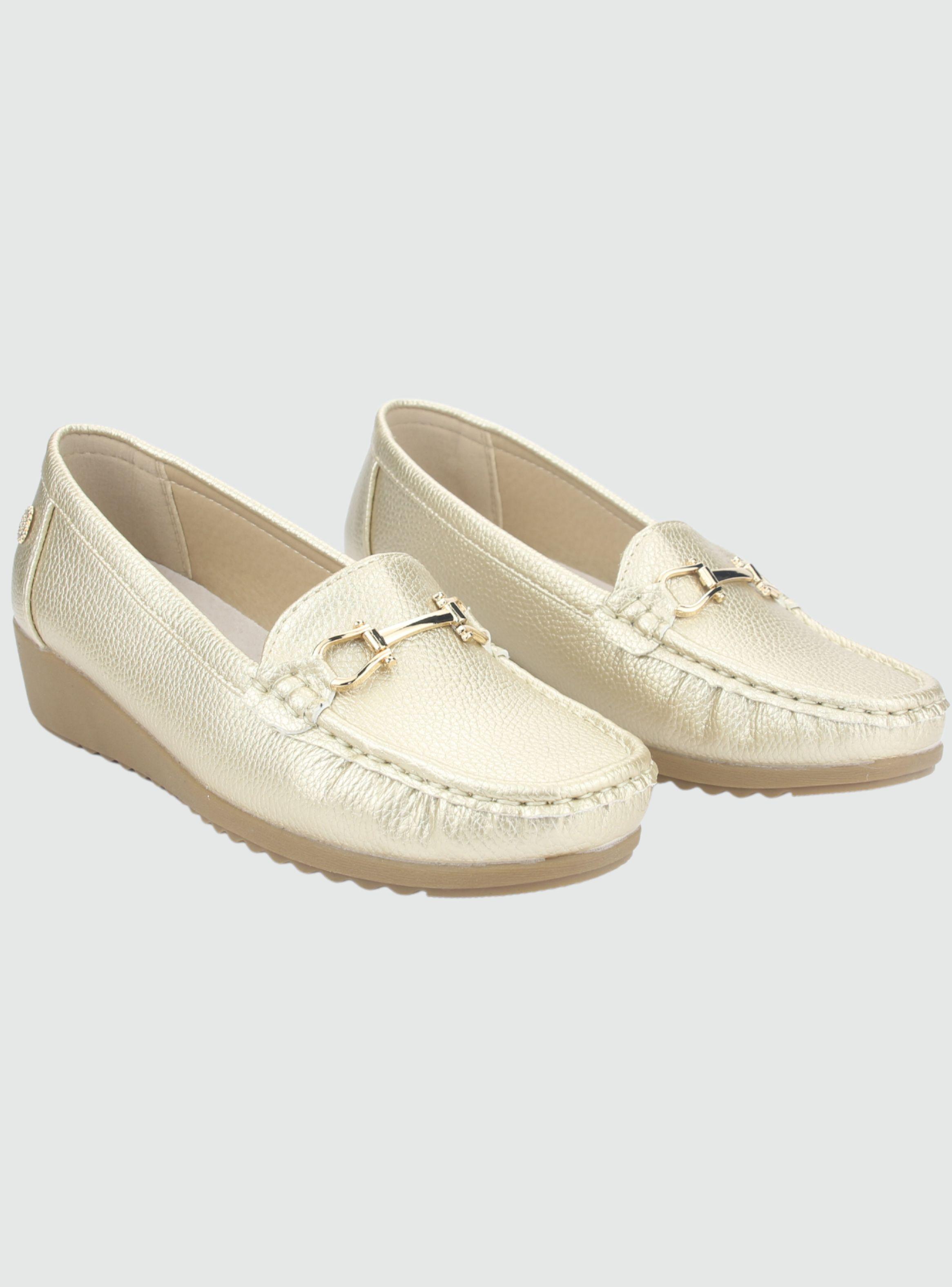 Mocasin Chalada Mujer Malu-2 Dorado Casual-4