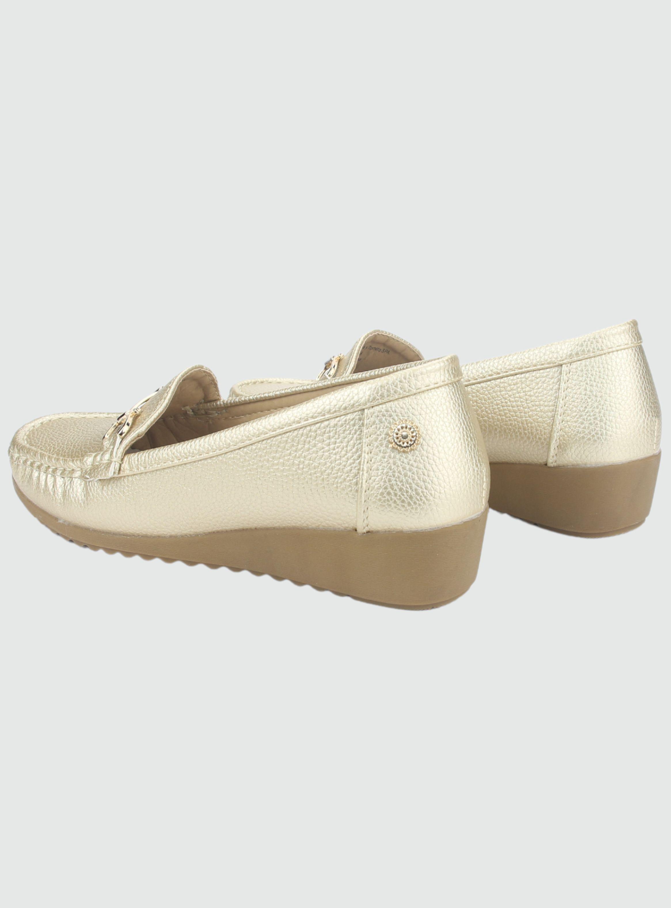 Mocasin Chalada Mujer Malu-2 Dorado Casual-5
